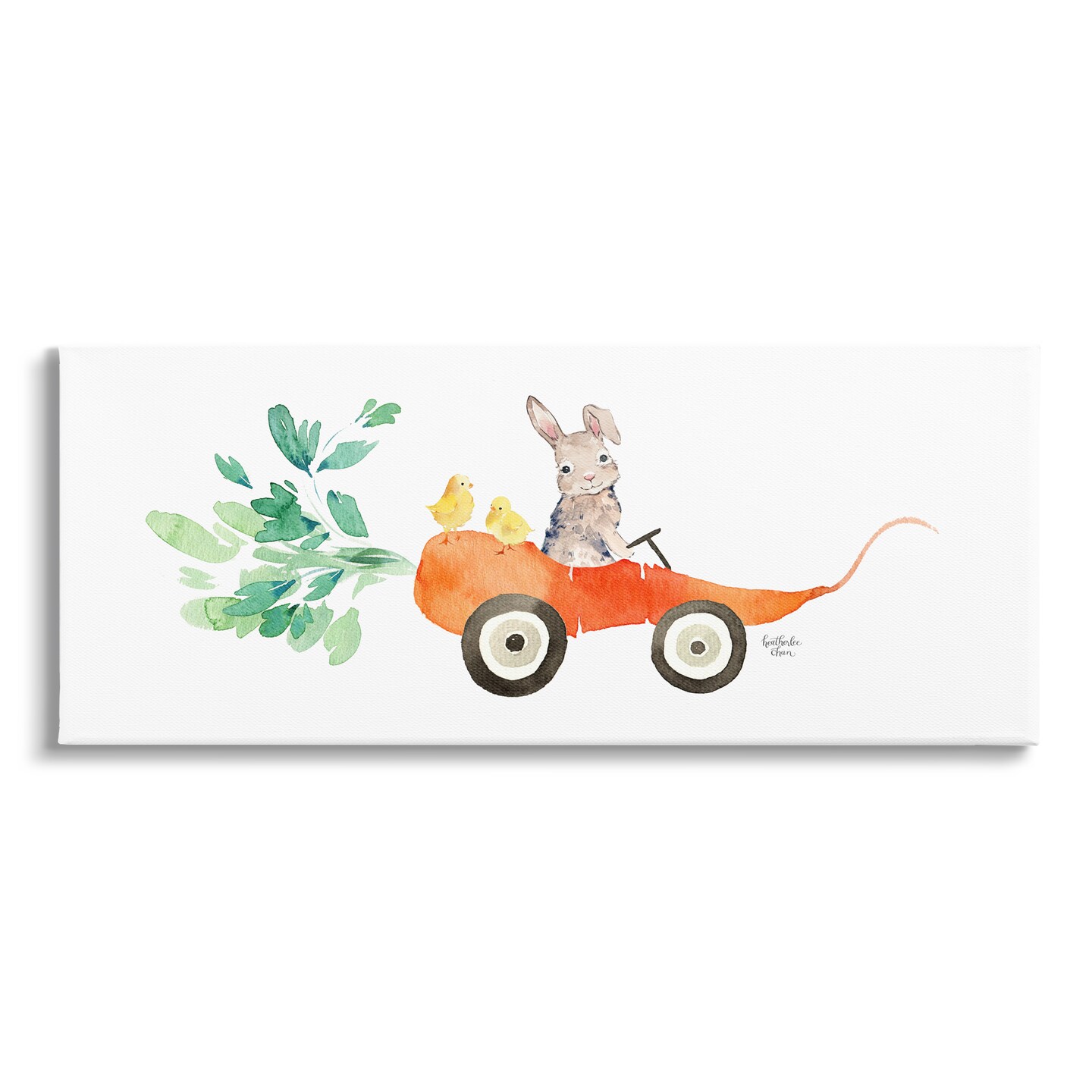 Stupell Industries Spring Rabbit Carrot Wagon Canvas Wall Art