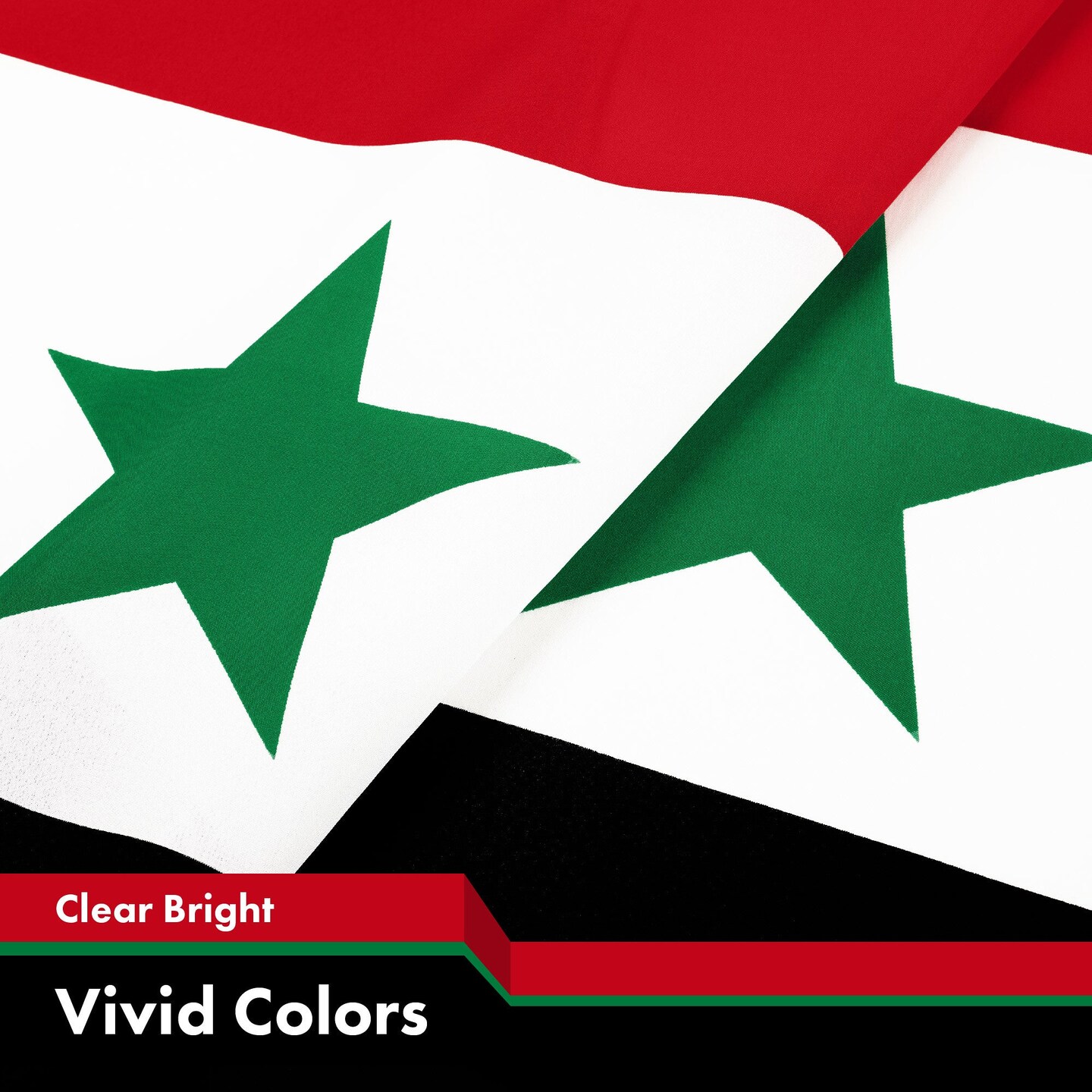 G128 Syria Syrian Flag | 3x5 Ft | LiteWeave Pro Series Printed 150D Polyester | Country Flag, Indoor/Outdoor, Vibrant Colors, Brass Grommets, Thicker and More Durable Than 100D 75D Polyester