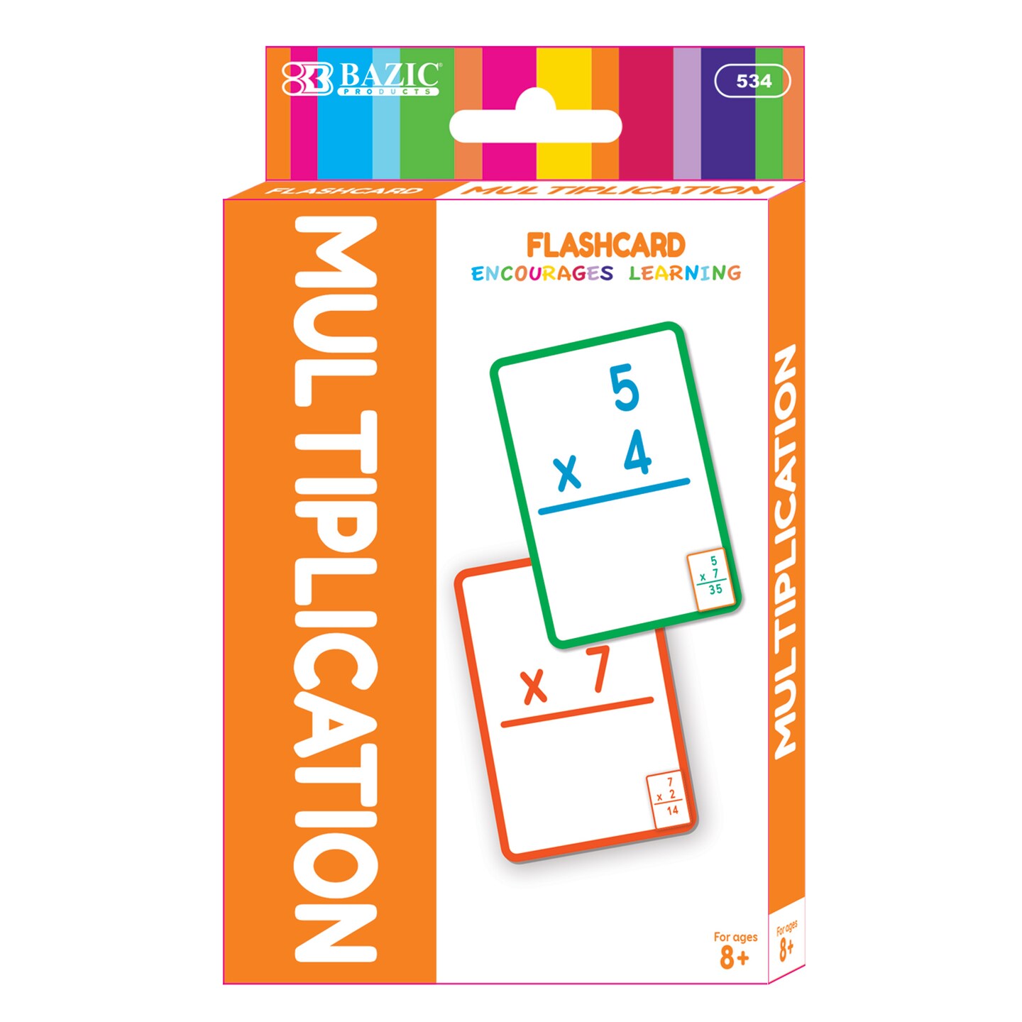 BAZIC Flash Cards Multiplication (36/Pack)