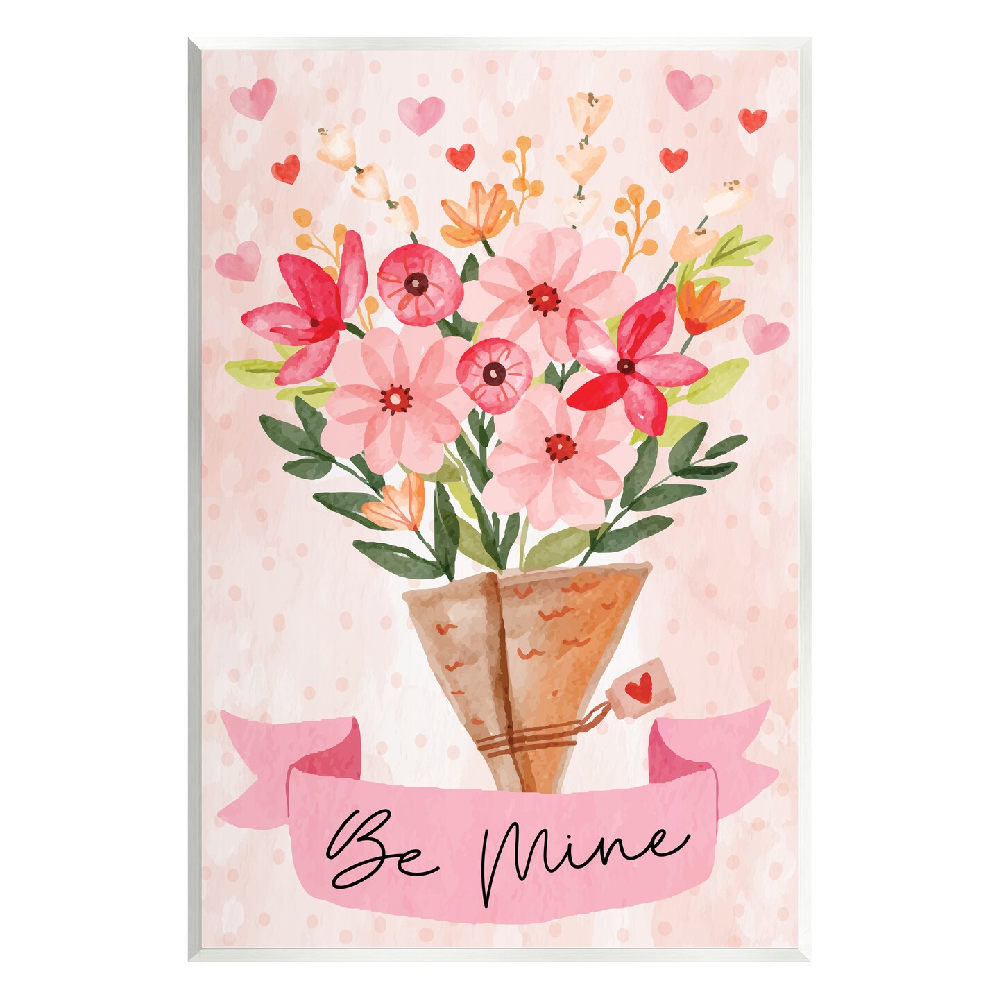 Stupell Industries Be Mine Romantic Valentine's Bouquet Wall Plaque Art