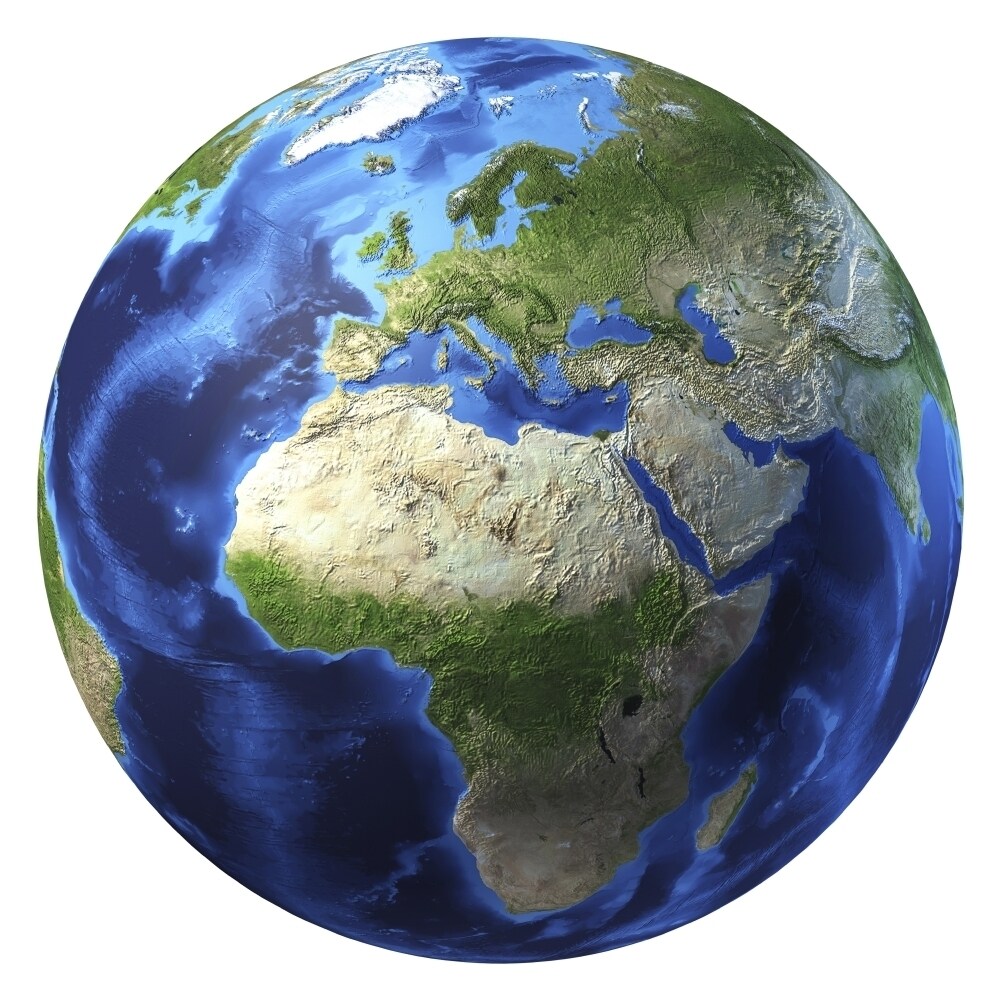 3D Rendering Of Planet Earth Centered On Africa And Europe Poster Print