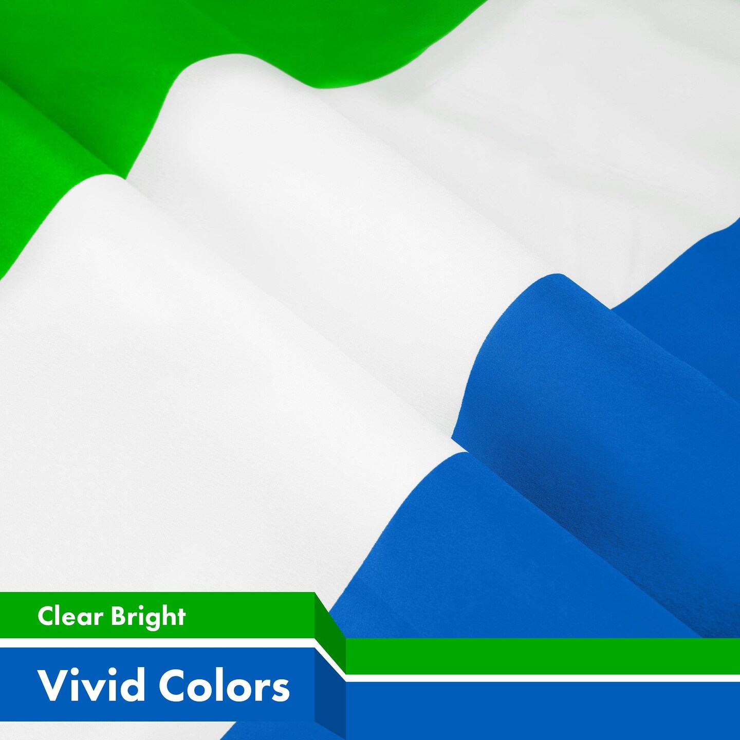 G128 5 Pack: Sierra Leone Sierra Leonean Flag | 3x5 Ft | LiteWeave Pro Series Printed 150D Polyester | Country Flag, Vibrant Colors, Brass Grommets, Thicker and More Durable Than 100D 75D Polyester