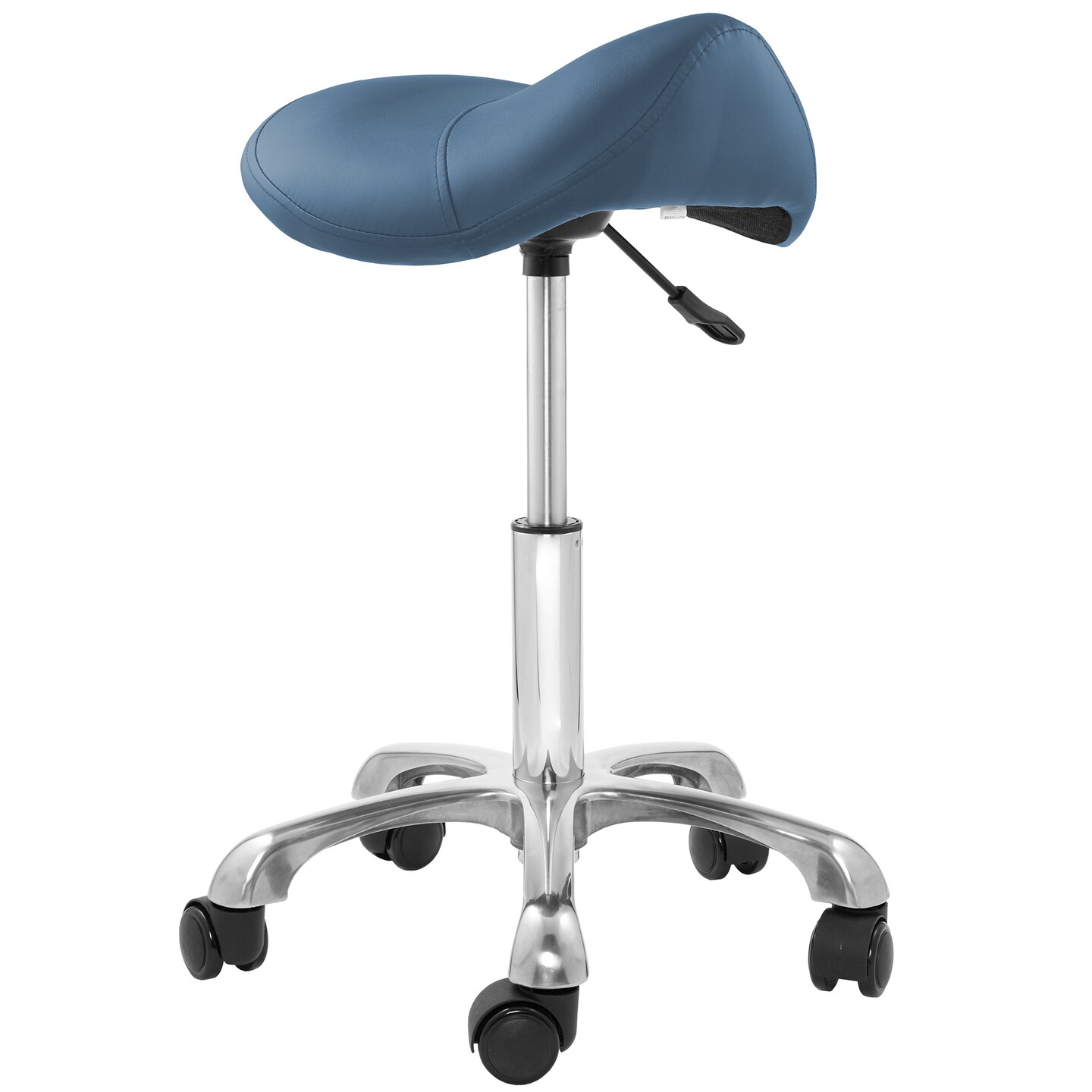 Saloniture Professional Ergonomic Saddle Stool - Adjustable Hydraulic Seat, Rolling Spa Salon, Massage, and Medical Office Chair with Swivel Wheels