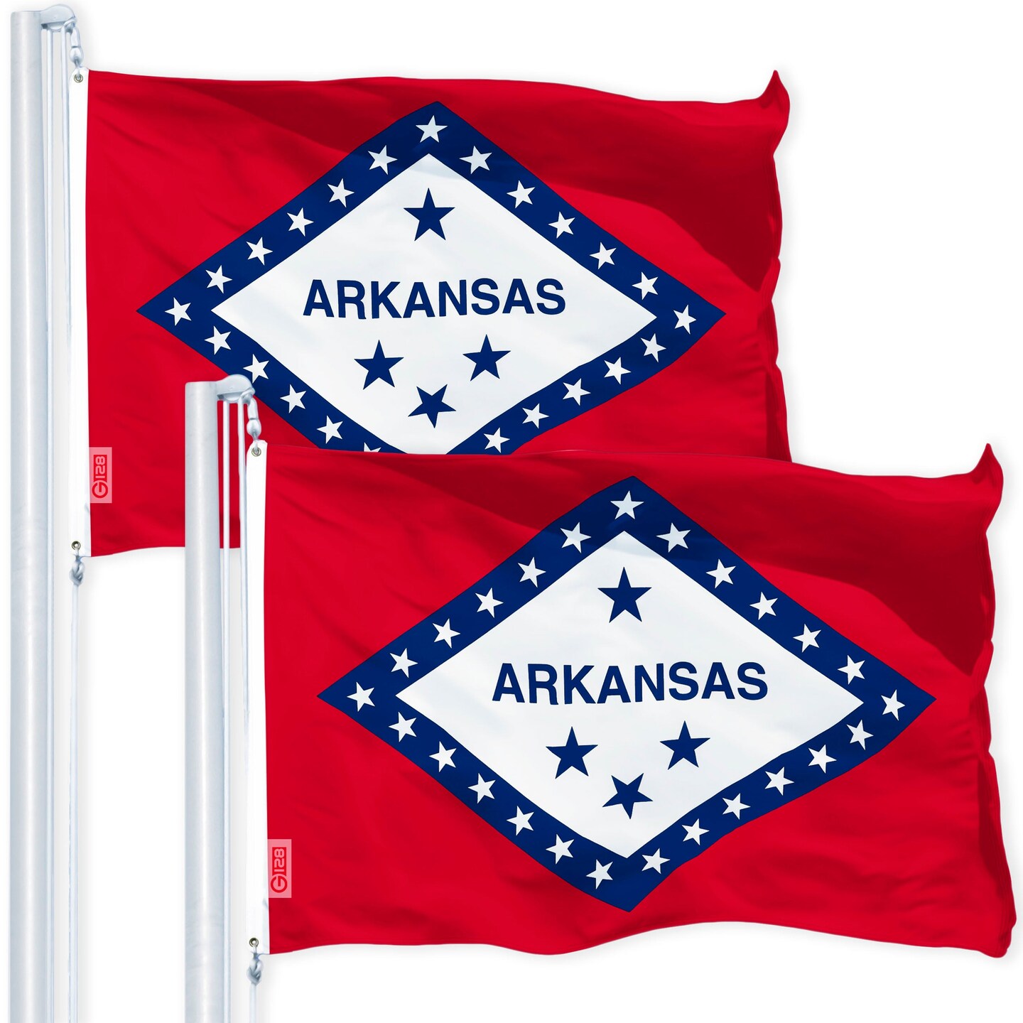 Arkansas AR State Flag 3x5 Ft 2-Pack 150D Printed Polyester By G128 ...