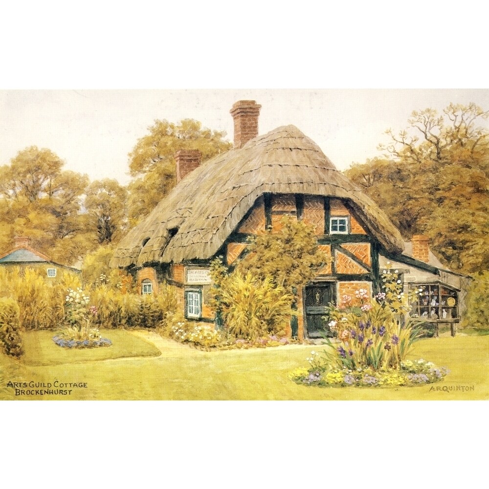 Cottages And Village Life 1912 Arts Guild Cottage Brockenhurst Poster Print By Alfred Quinton
