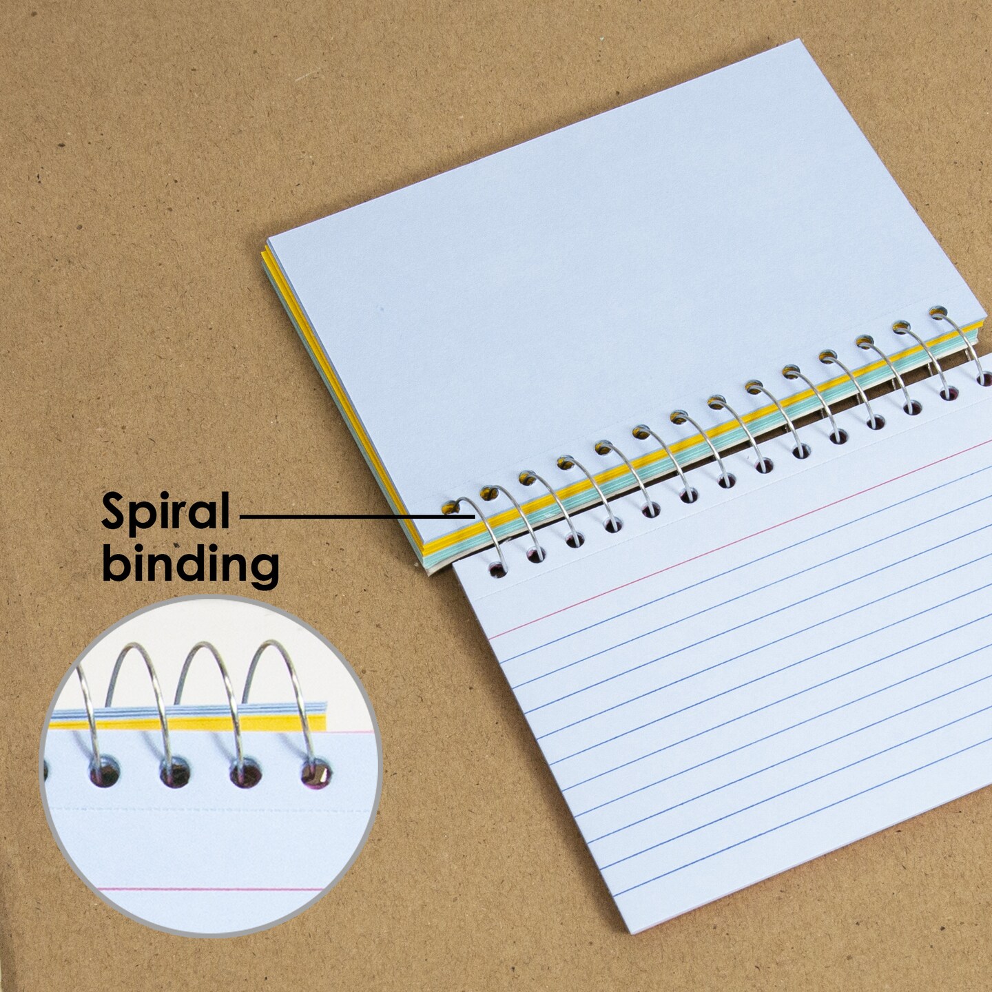 BAZIC Ruled Colored Index Card Spiral Bound 3&#x22; X 5&#x22; 50 Ct.