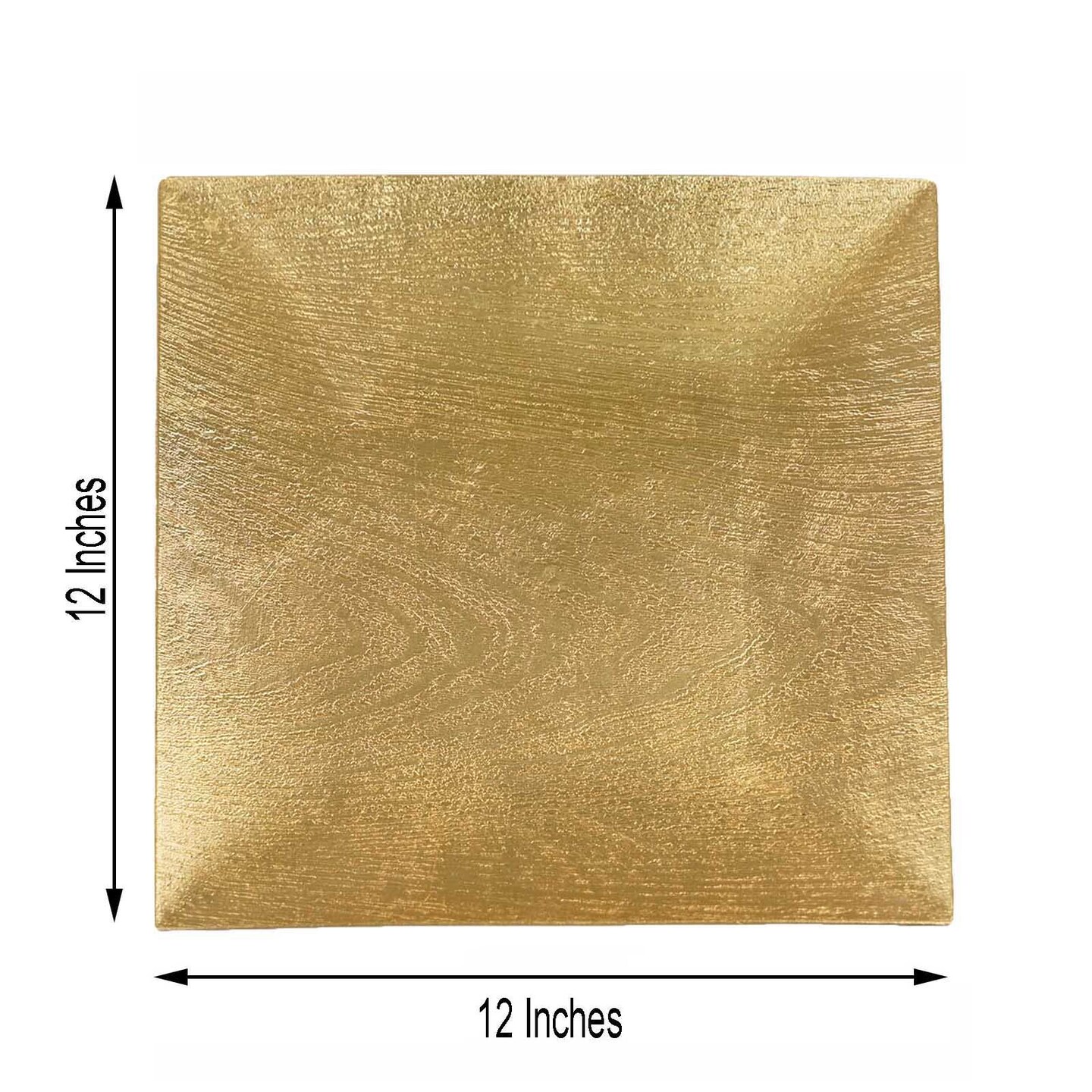 24 PCS 12&#x22; Gold Square Charger Plates