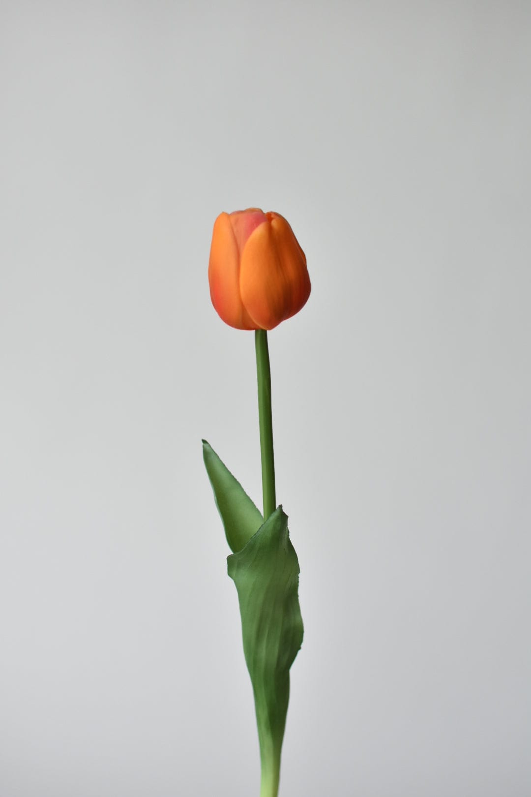 17&#x22; Faux Real Touch Orange Tullip Stem