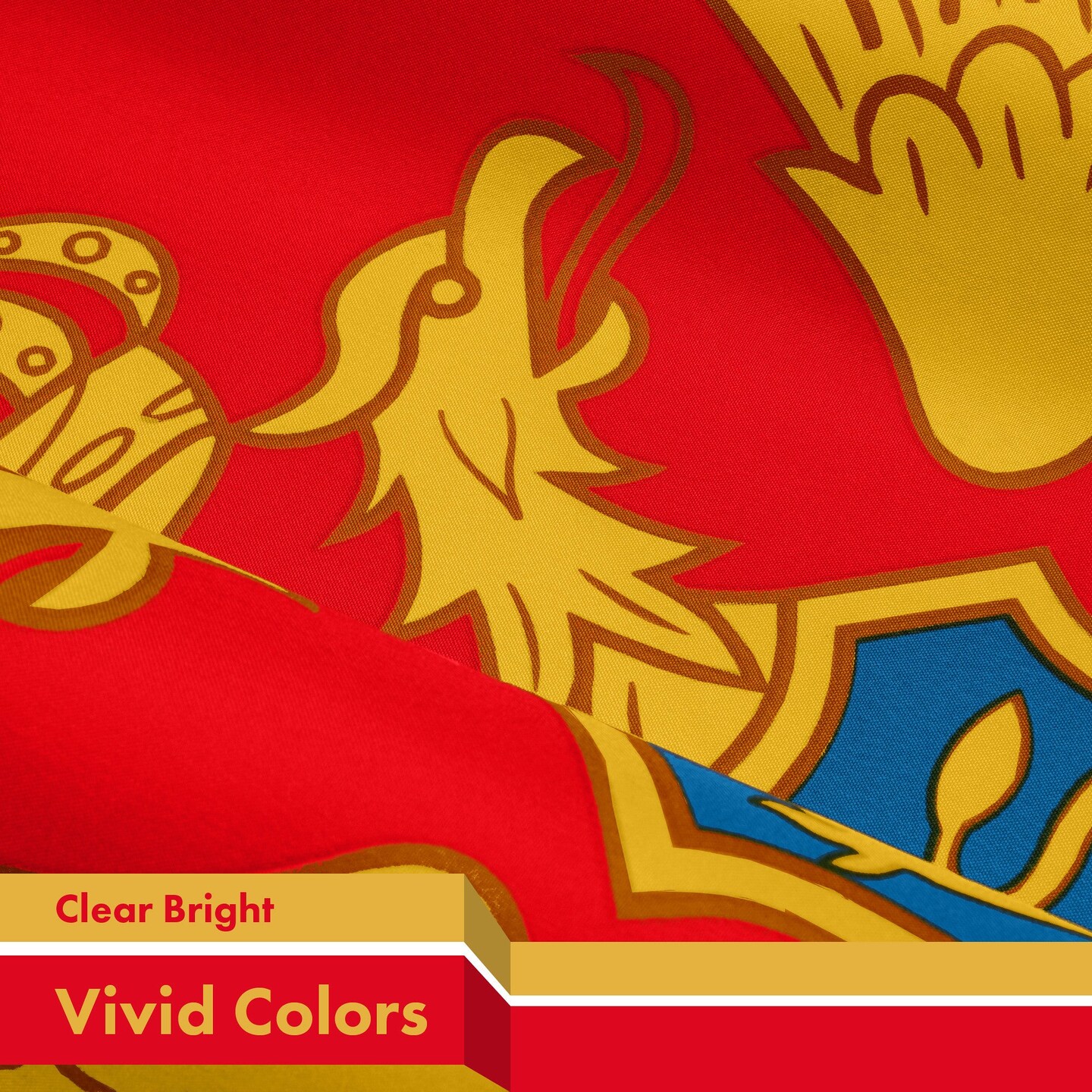 G128 Montenegro Montenegrin Flag | 3x5 Ft | LiteWeave Pro Series Printed 150D Polyester | Country Flag, Indoor/Outdoor, Vibrant Colors, Brass Grommets