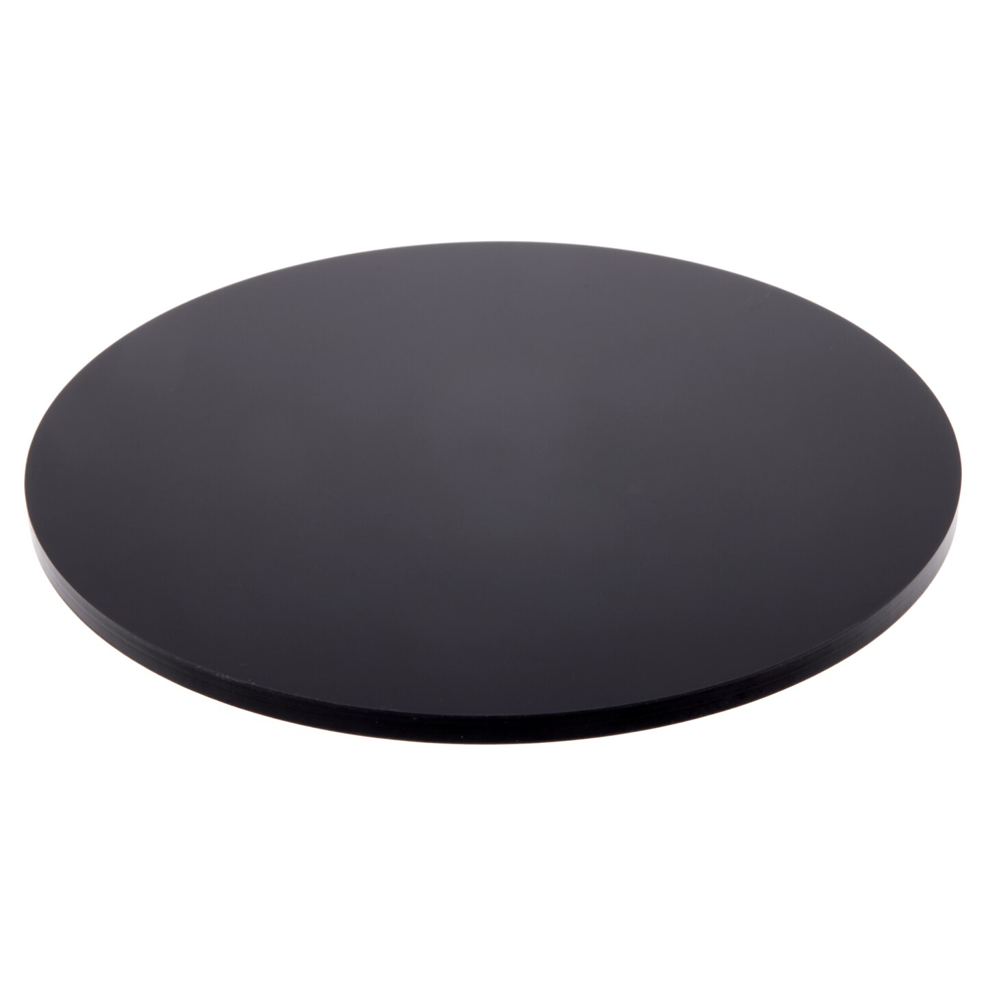 Plymor Black Acrylic Round Standard-Edge Display Base, 6&#x22; W x 6&#x22; D x 0.25&#x22; H