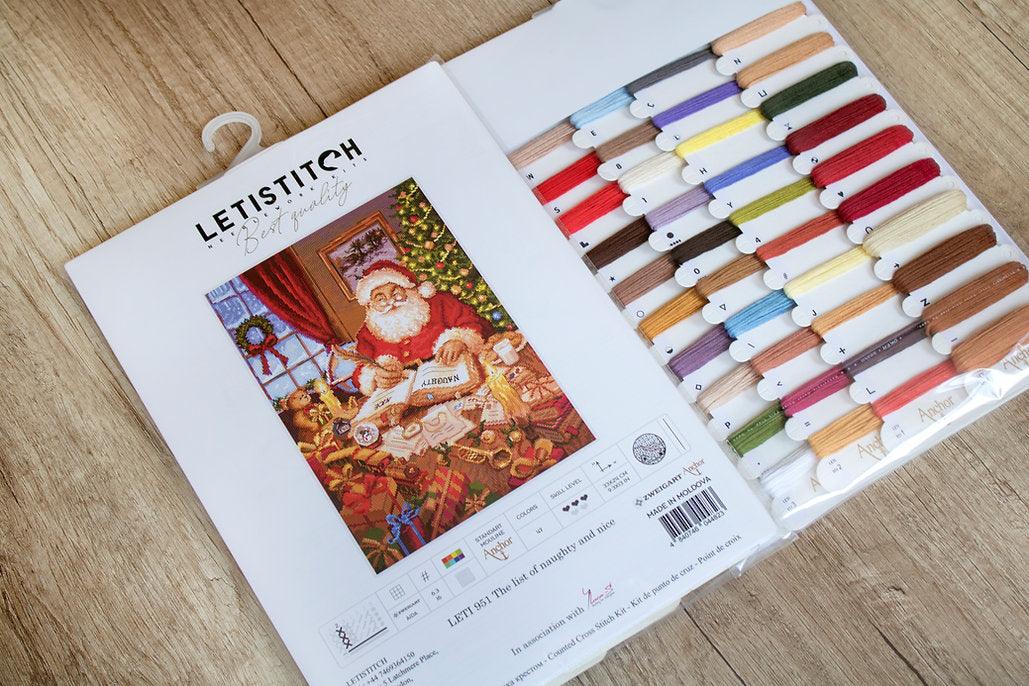 Counted Cross Stitch Kit The List of naughty and nice Leti951