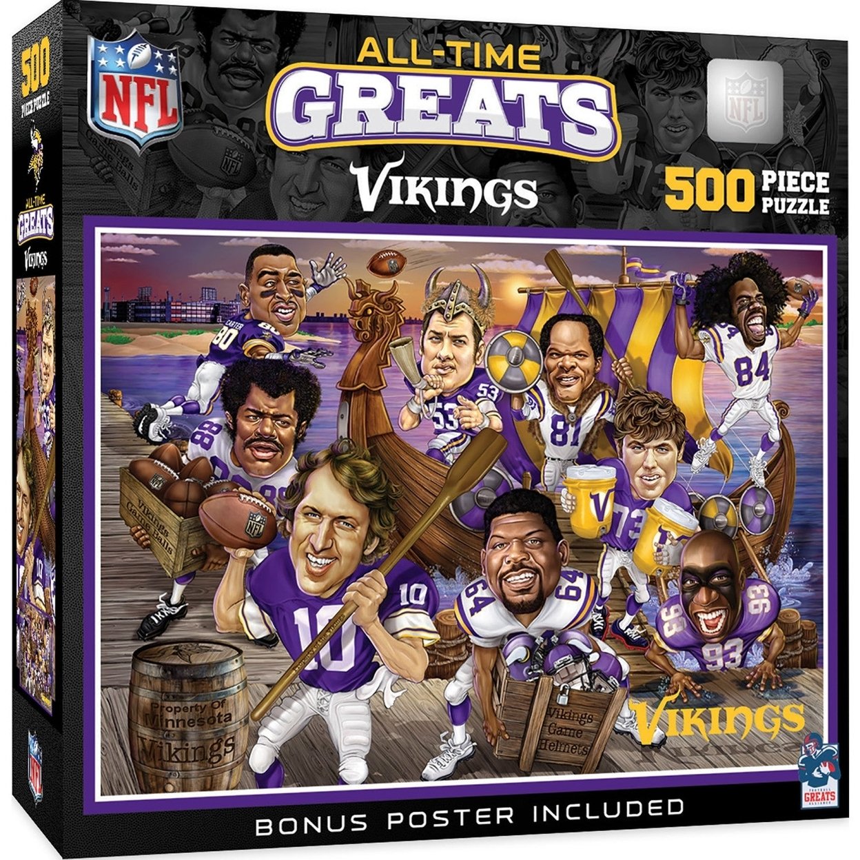 MasterPieces Minnesota Vikings - All Time Greats 500 Piece Jigsaw Puzzle