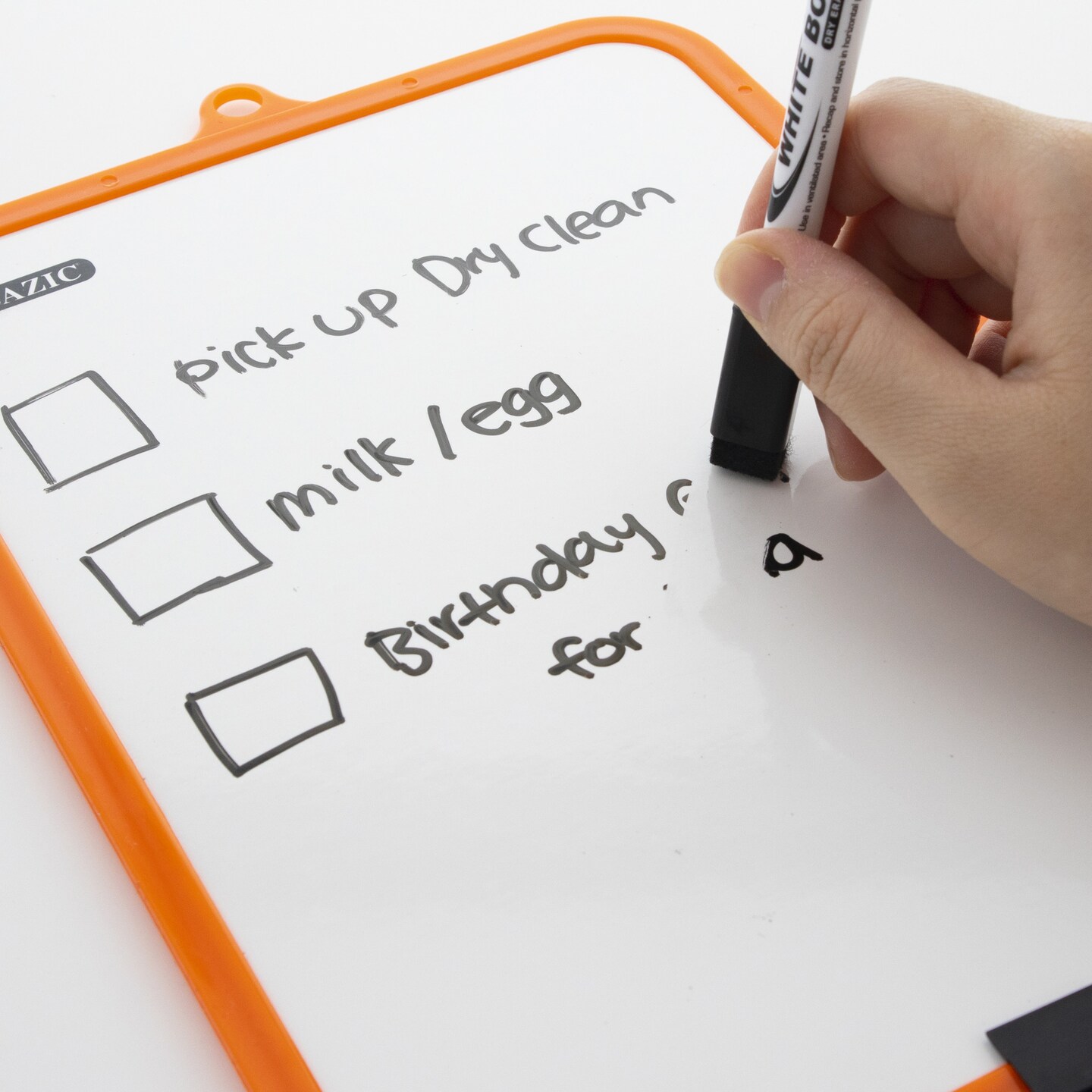 BAZIC Double Sided Dry Erase Learning Board 7.4&#x22; X 10.3&#x22; w/ Marker