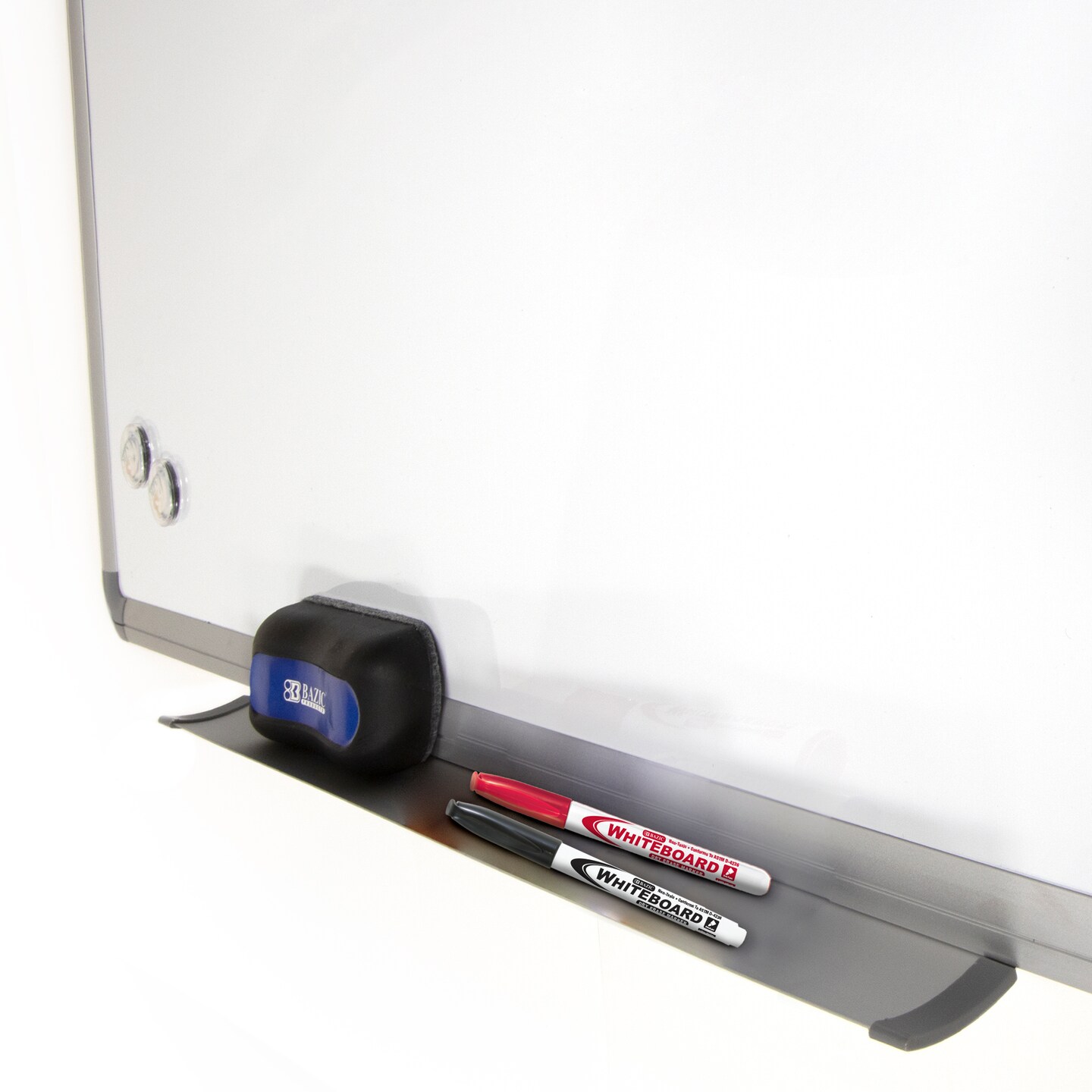 BAZIC METALLIQUE Aluminium Framed Magnetic Dry Erase Board 24&#x22; x 36&#x22;