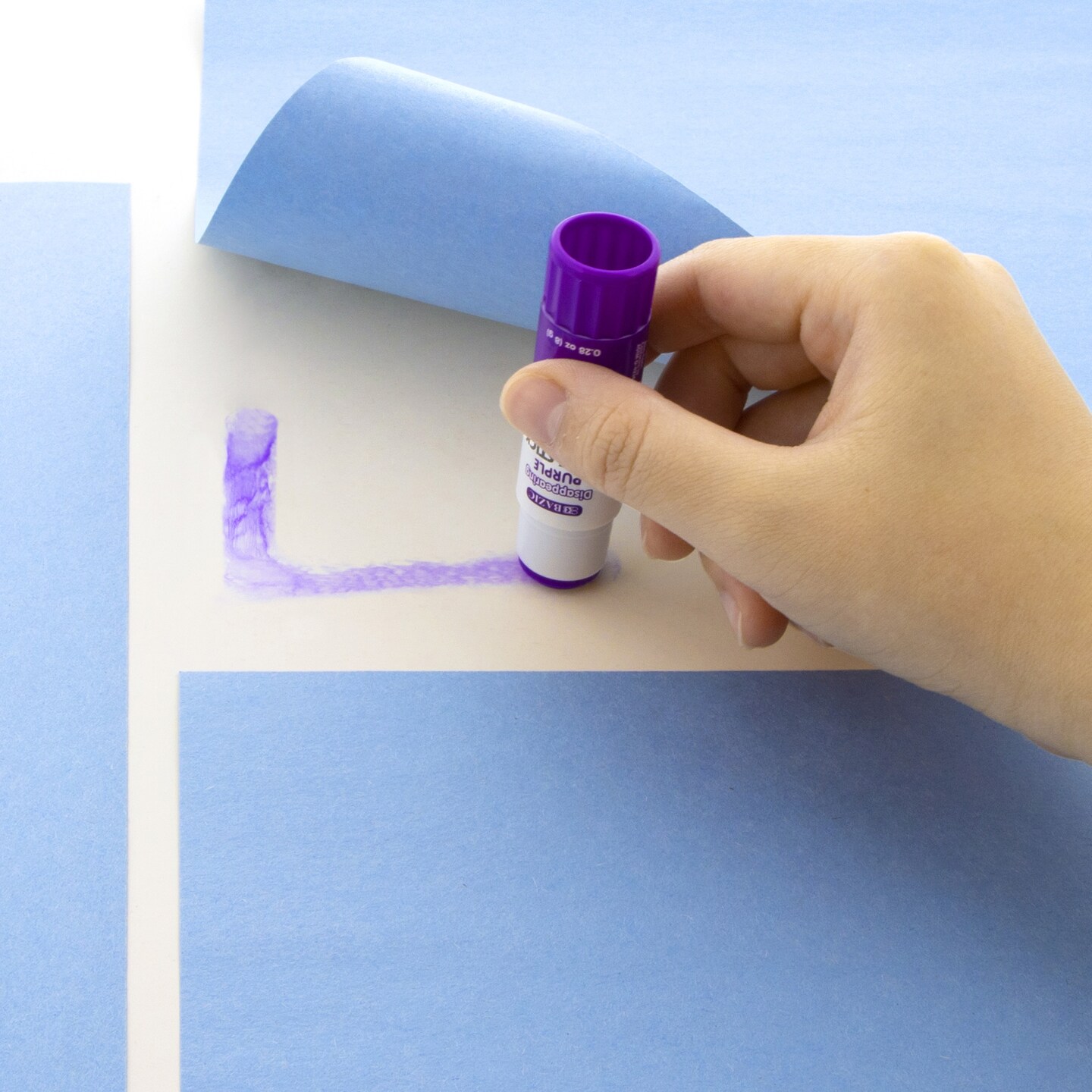 BAZIC Glue Stick Washable Disappearing Purple 0.28 oz (12 Sticks)