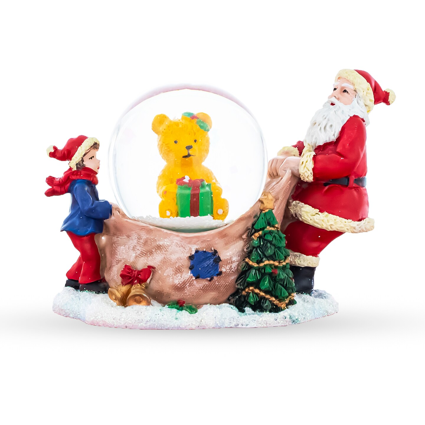 Santa&#x27;s Teddy Surprise Mini Water Snow Globe