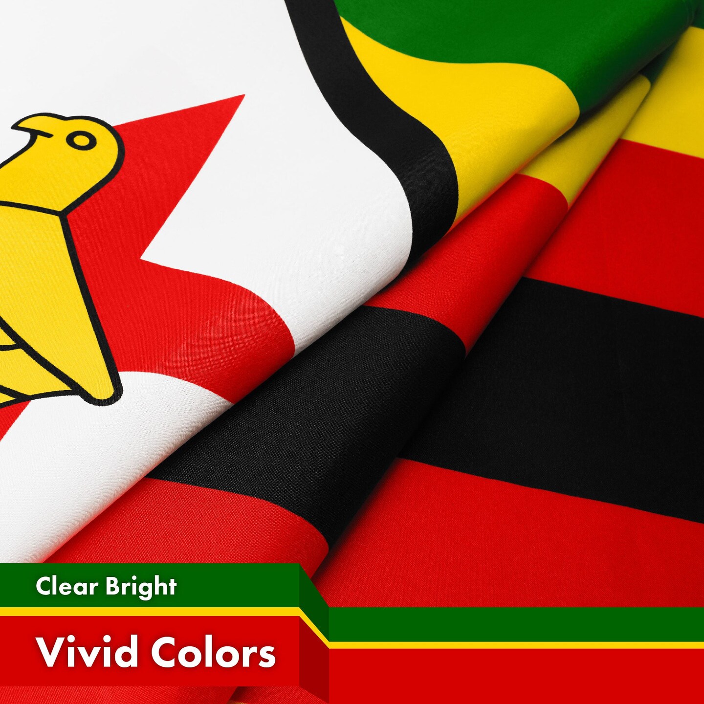 G128 2 Pack: Zimbabwe Zimbabwean Flag | 3x5 Ft | LiteWeave Pro Series Printed 150D Polyester | Country Flag, Vibrant Colors, Brass Grommets, Thicker and More Durable Than 100D 75D Polyester