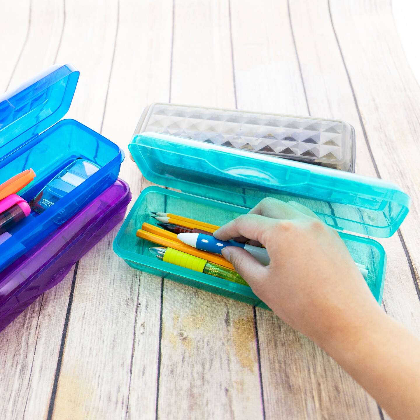 BAZIC 8&#x22; LUCENT Pencil Case Organizer Box