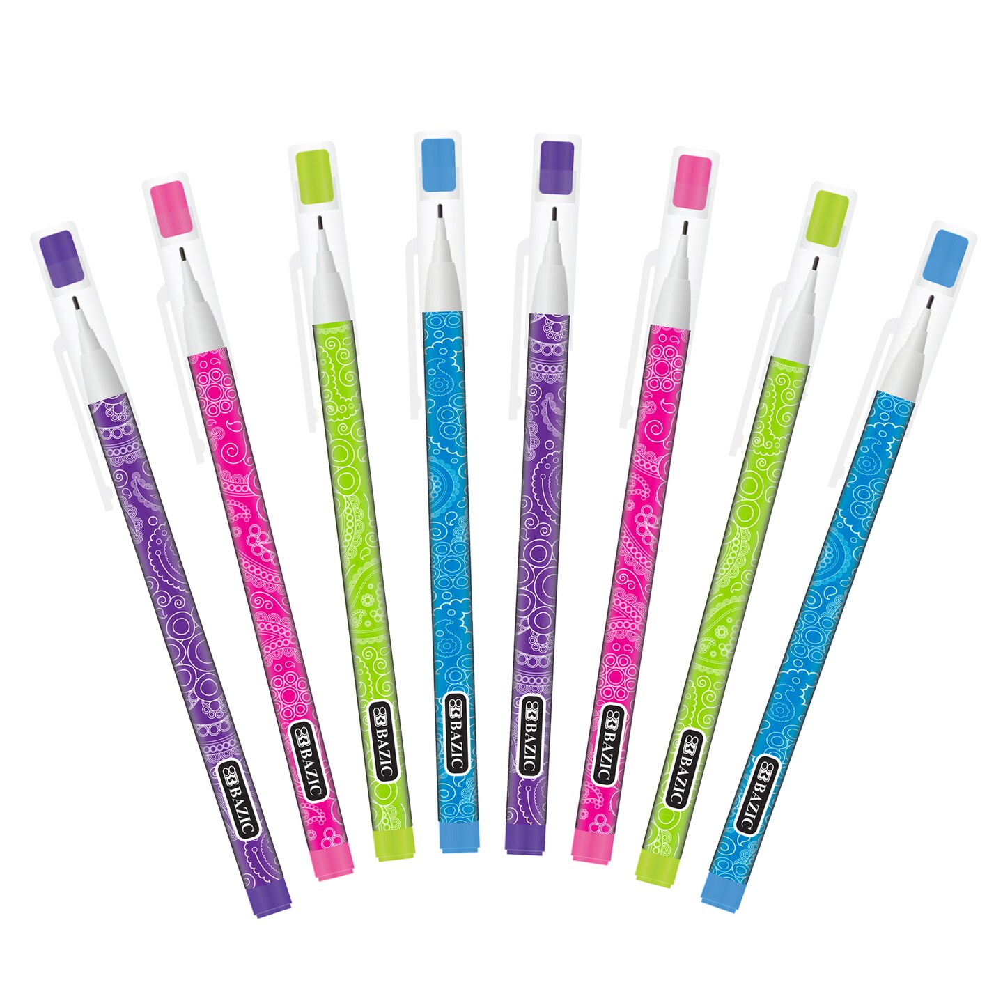BAZIC Multi-Point Pencil Paisley (8/Pack)