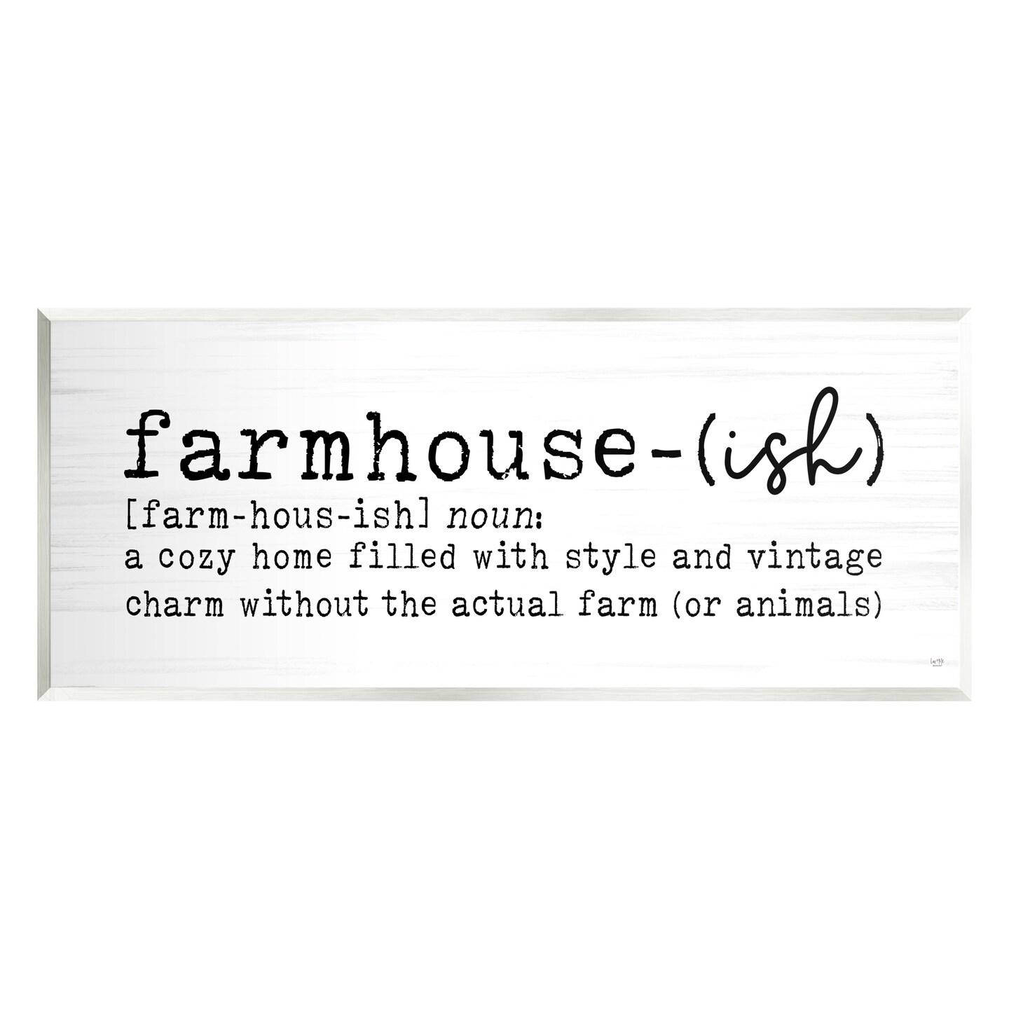 Stupell Industries Farmhouse-Ish Playful Definition Wall Plaque Art