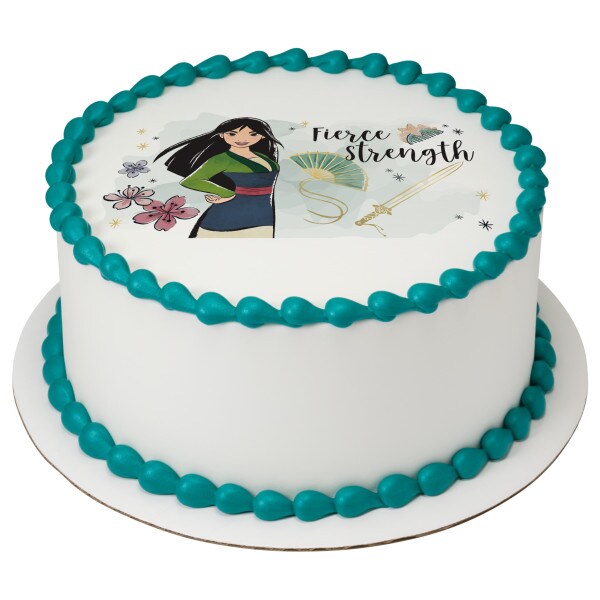 Disney Princess Mulan Fierce Strength Edible Cake Topper Image - 1/4 Sheet