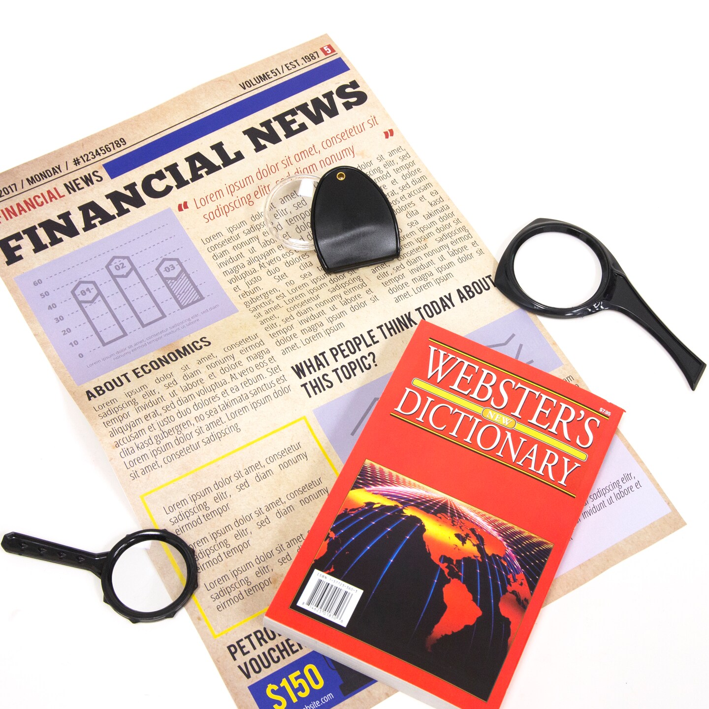 BAZIC 2x Magnifier Sets (3/Pack)