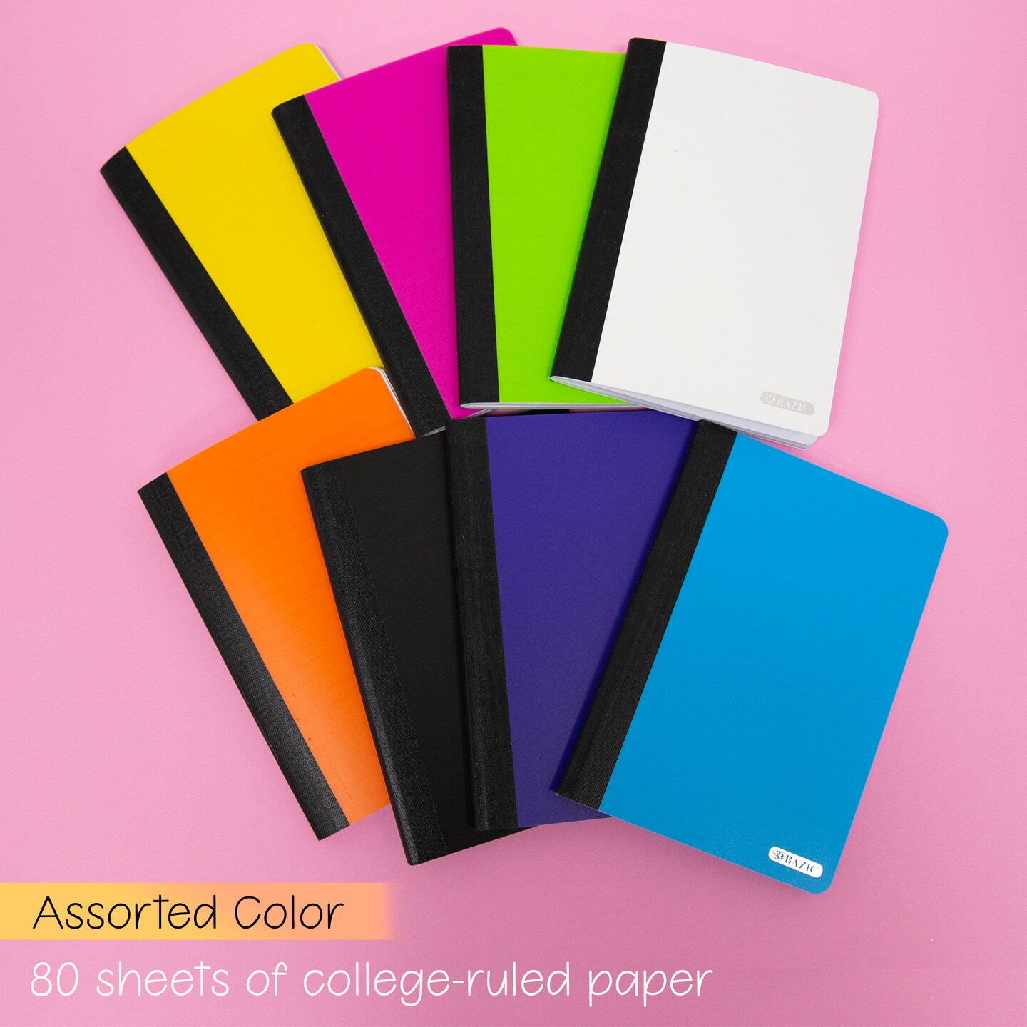BAZIC Composition Book Poly Cover 5&#x22; x 7&#x22; 80 Ct.