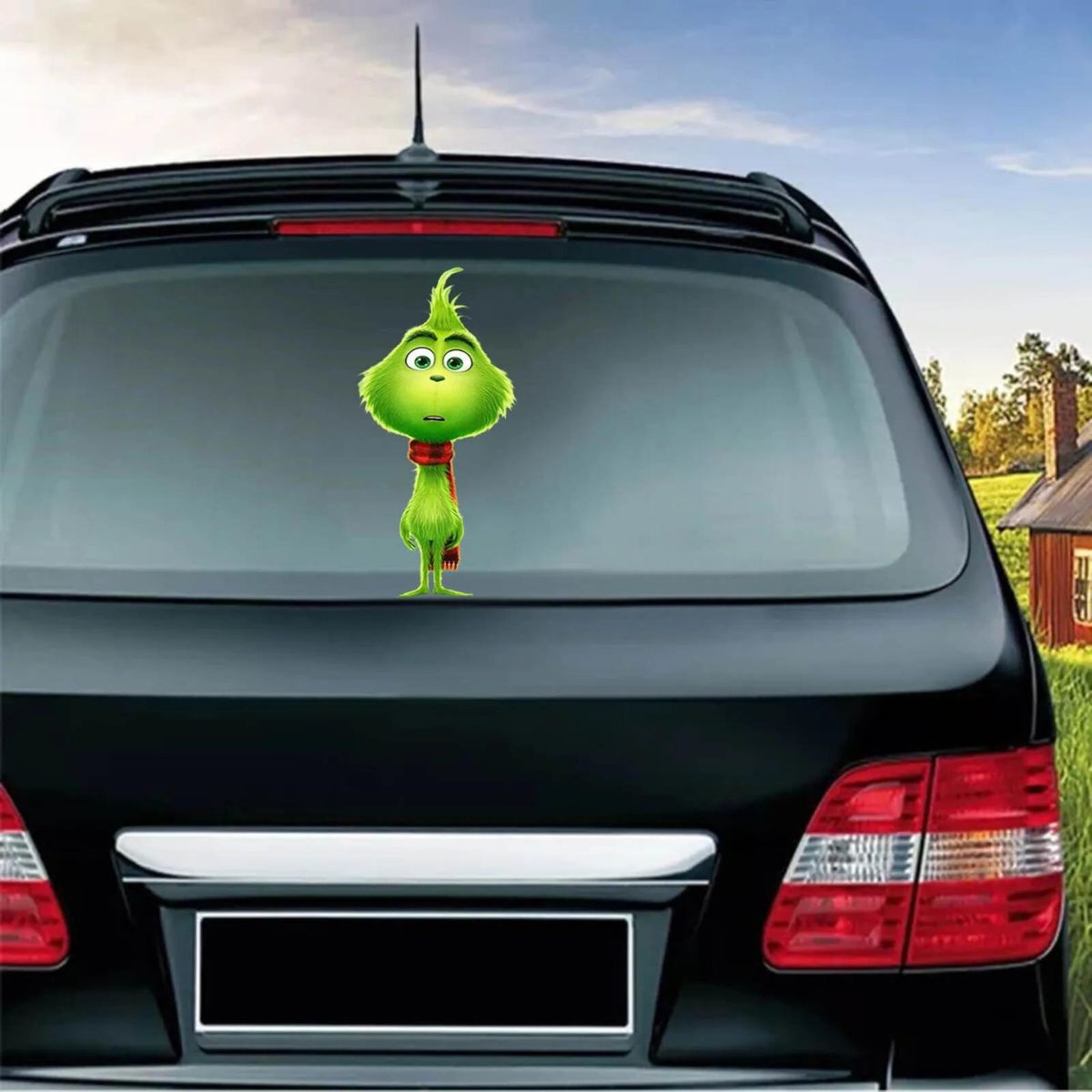Grinch Themed Christmas Car Sticker