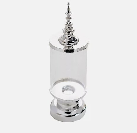 12 Silver and Clear 7&#x22; tall Mini Jars with Lids