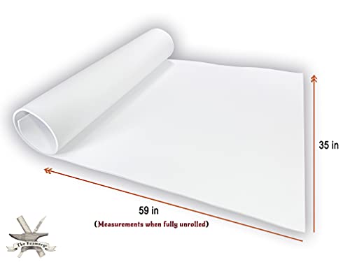 EVA Foam Cosplay - 1mm Thick (1mm to 10mm) - Extra Large Foam Sheets - White or Black - 35&#x22; x 59&#x22; Sheet - Ultra High Density Craft Foam 85 kg/m3 - by The Foamory