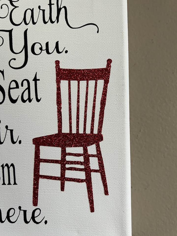 Christmas in Heaven, save them a seat, one empty chair, Missing loved one at Christmas, Canvas Wall Art | MakerPlace by Michaels for Free Printable Empty Chair Poem