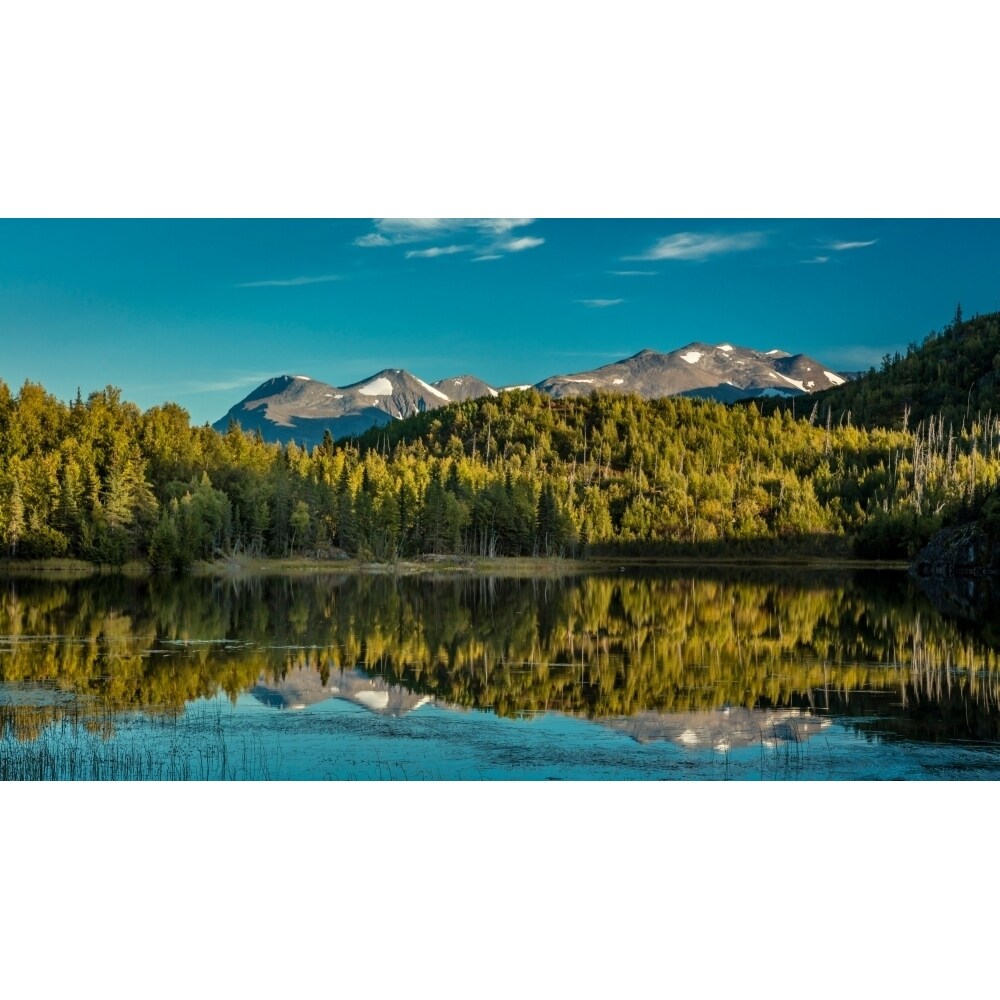 Scenic View Of The Kenai Mountains Reflected In Tern Lake During Fall On The Kenai Peninsula In Southcentral Alaska