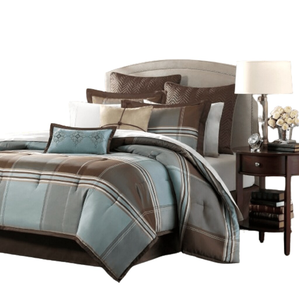 Gracie Mills Hart 8-Piece Color Block Comforter Set - Grace-3318