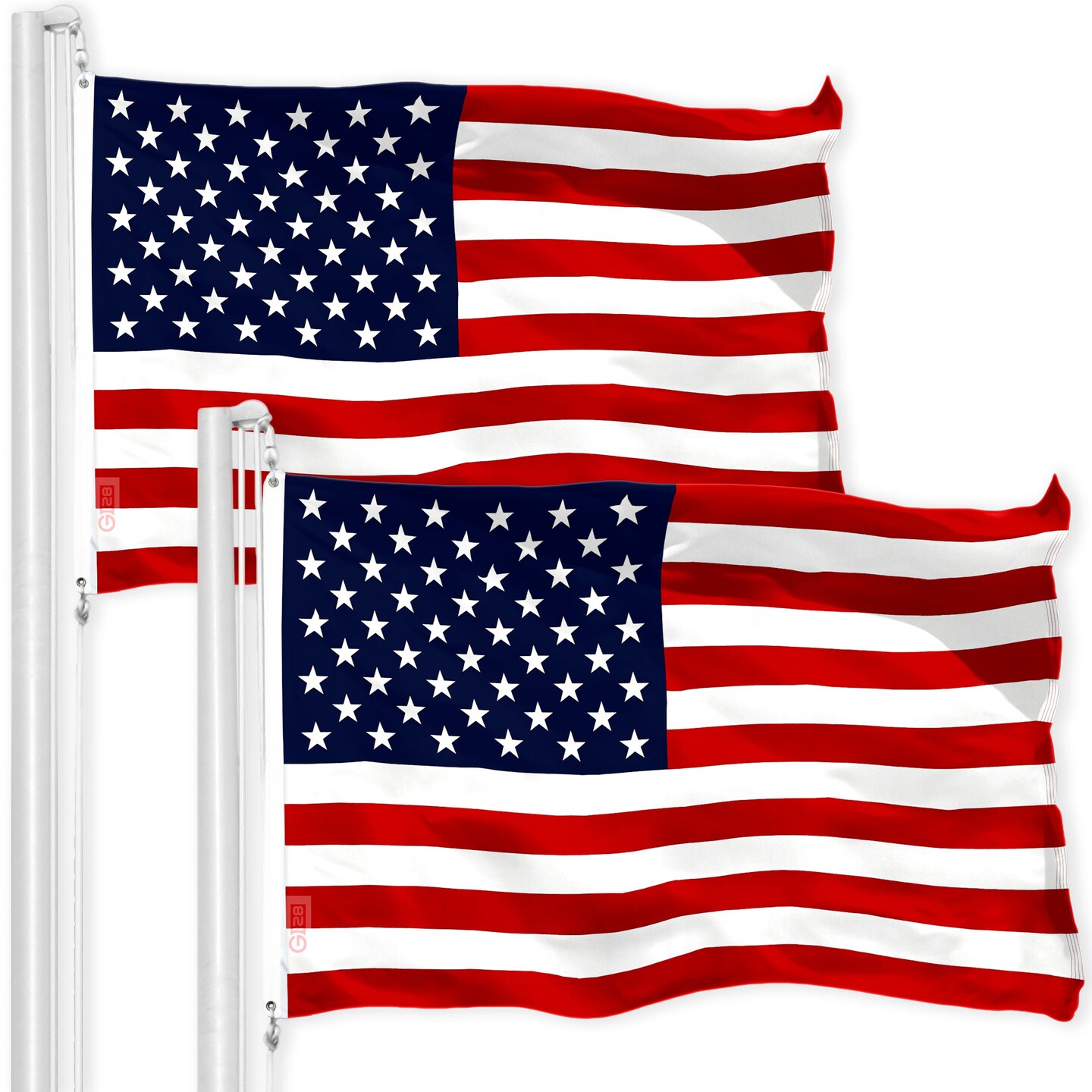 American USA Flag 3x5 Ft 2-Pack 150D Printed Polyester By G128