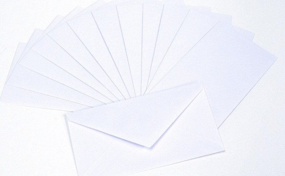 BAZIC #6 3/4 Gummed Closure White Envelope (100/Pack)