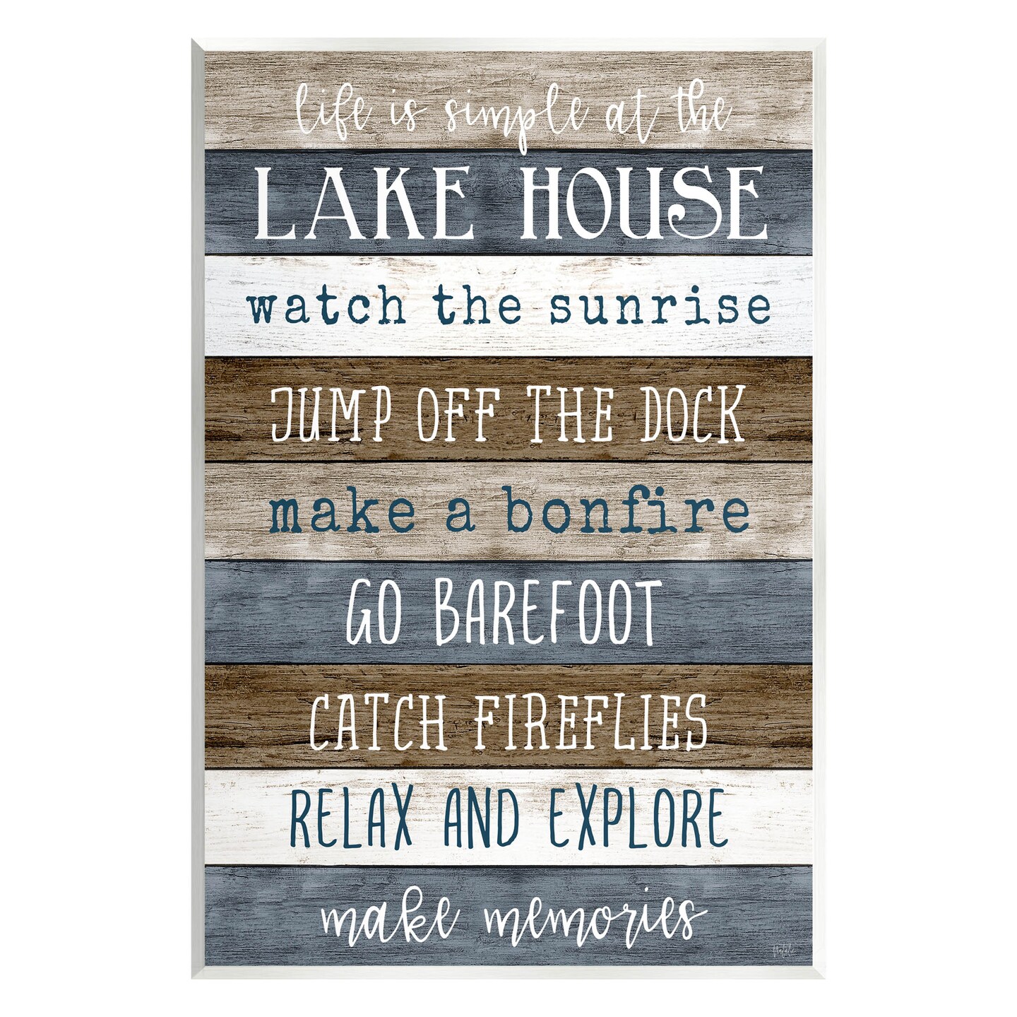 Stupell Industries Life Is Simple Lake House List Wall Plaque Art ...
