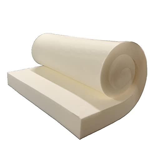 GoTo Foam 1&#x22; Height x 24&#x22; Width x 72&#x22; Length 36ILD (Semi-Firm) Upholstery Cushion Made in USA