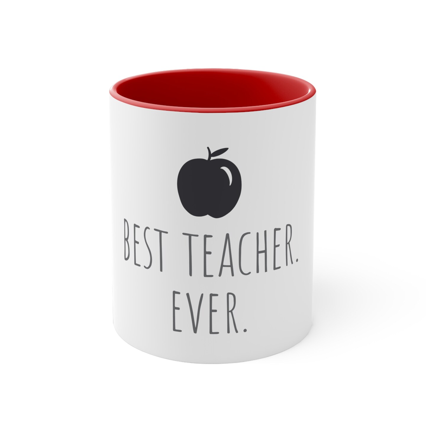 Teacher Mug, Apple Coffee Cup, Two Toned Coffee Cup, Teacher Coffee Cup ...