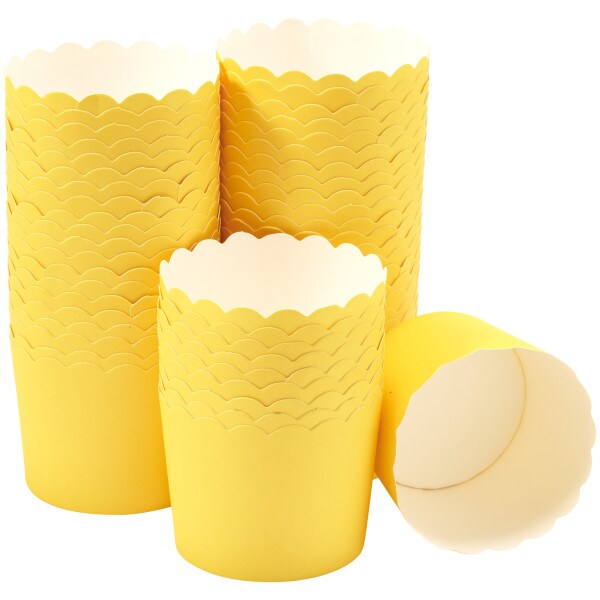 Yellow Scalloped Baking Cups 50ct
