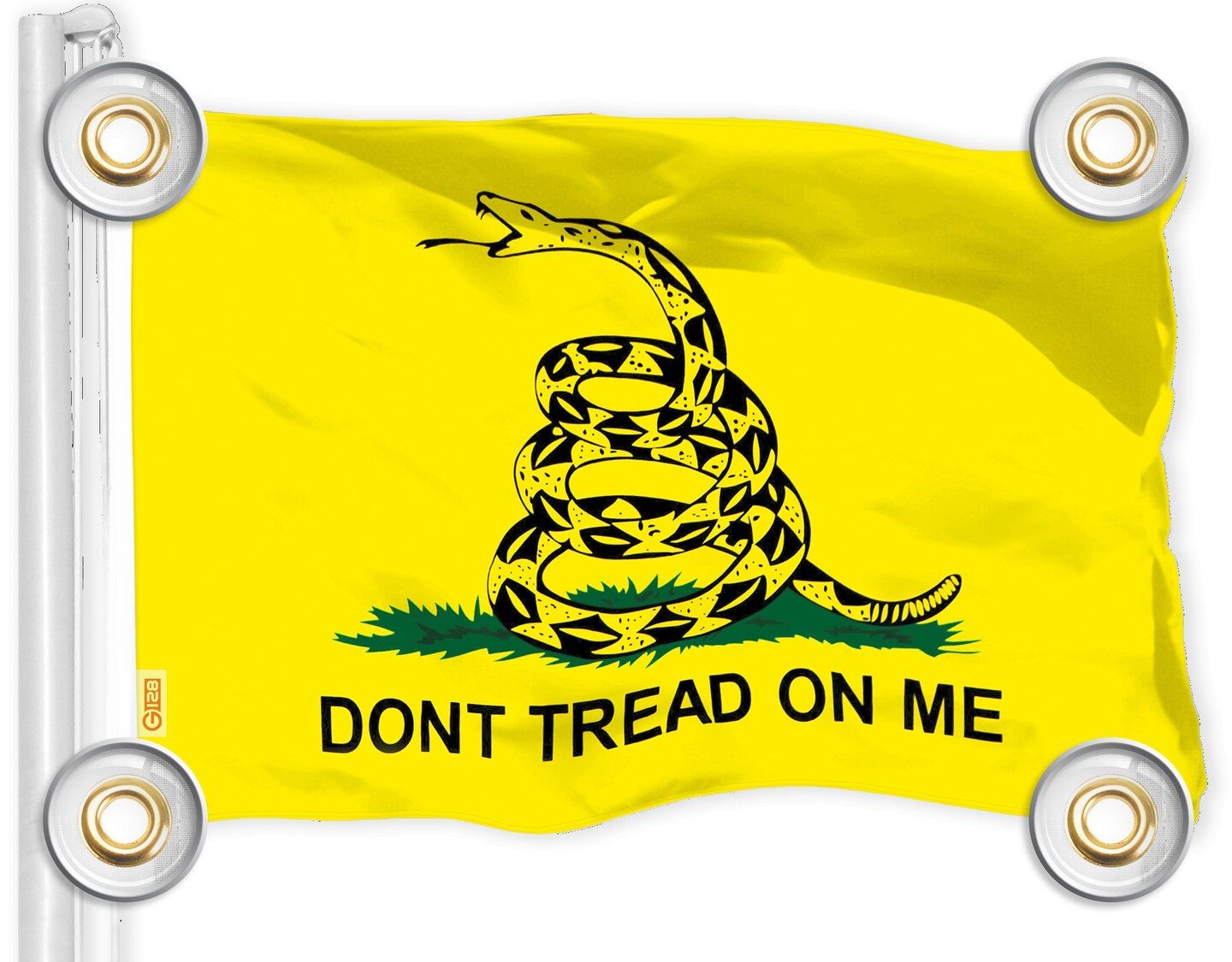 G128 Gadsden Don&#x27;t Tread On Me Flag | 3x5Ft | LiteWeave Pro Printed 150D Polyester, 4 Corner Brass Grommets | Historical Flag, Vibrant Colors, Perfect For Balcony, More Durable Than 100D 75D Polyester