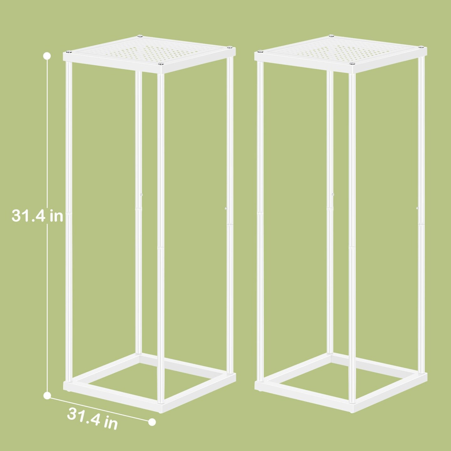 2pcs 31.4in Wedding Centerpieces for Tables with Mesh Plates for Party, Weddings