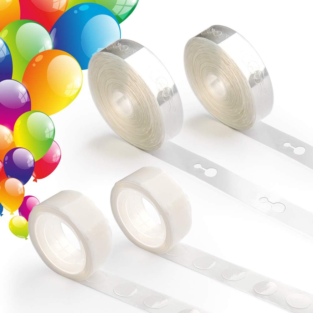 Balloon Arch Garland Decorating Strip Kit - 64 ft Ballon Tape Strips and 200 Dot Glue for Birthday Wedding Baby Shower Party DIY Decorations (Upgraded Version)