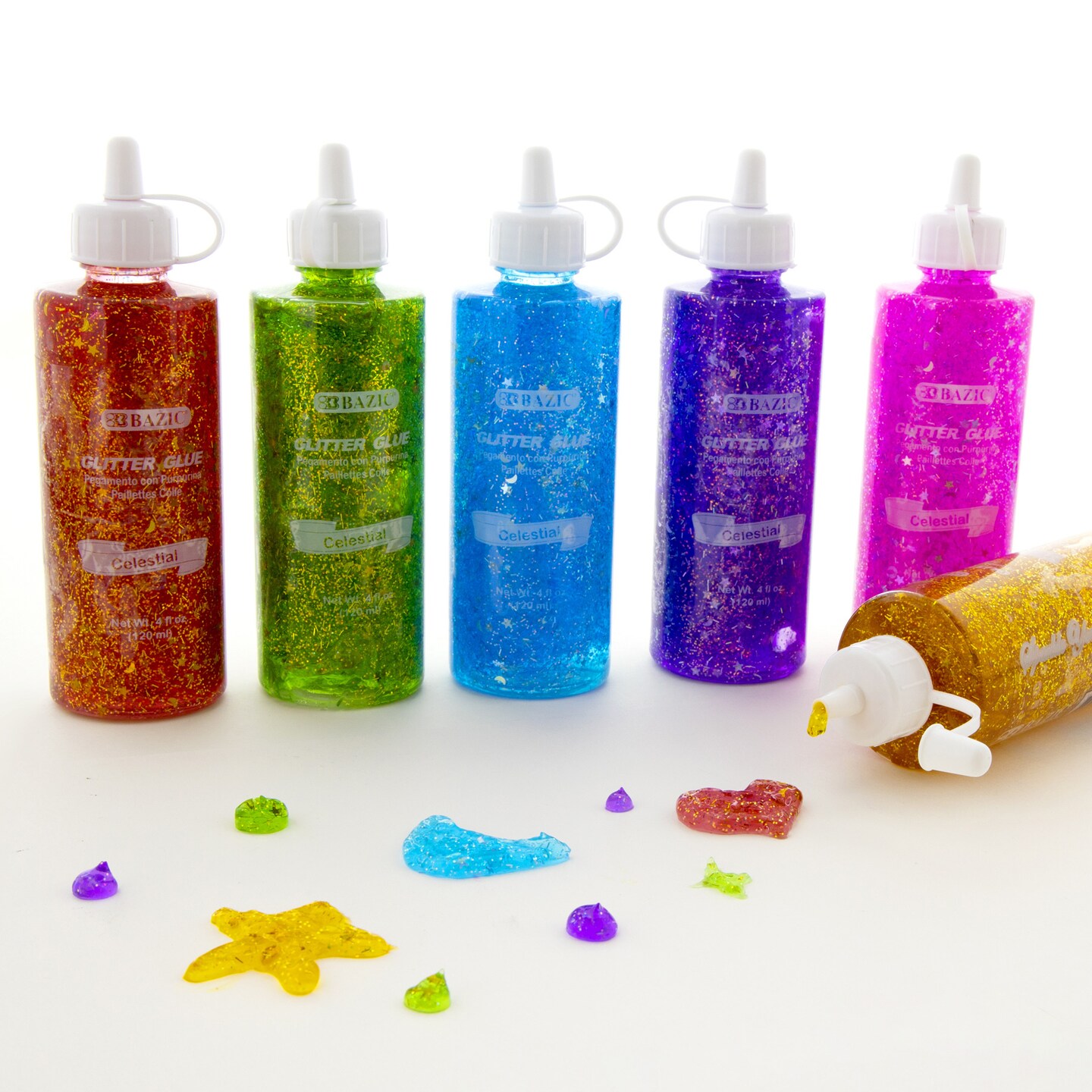 BAZIC Glitter Glue Celestial Series 4 Oz. (120 mL)