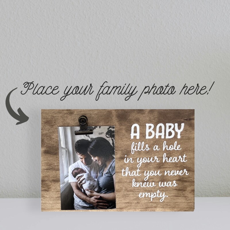 Decorative Wood Clip Frame: Baby