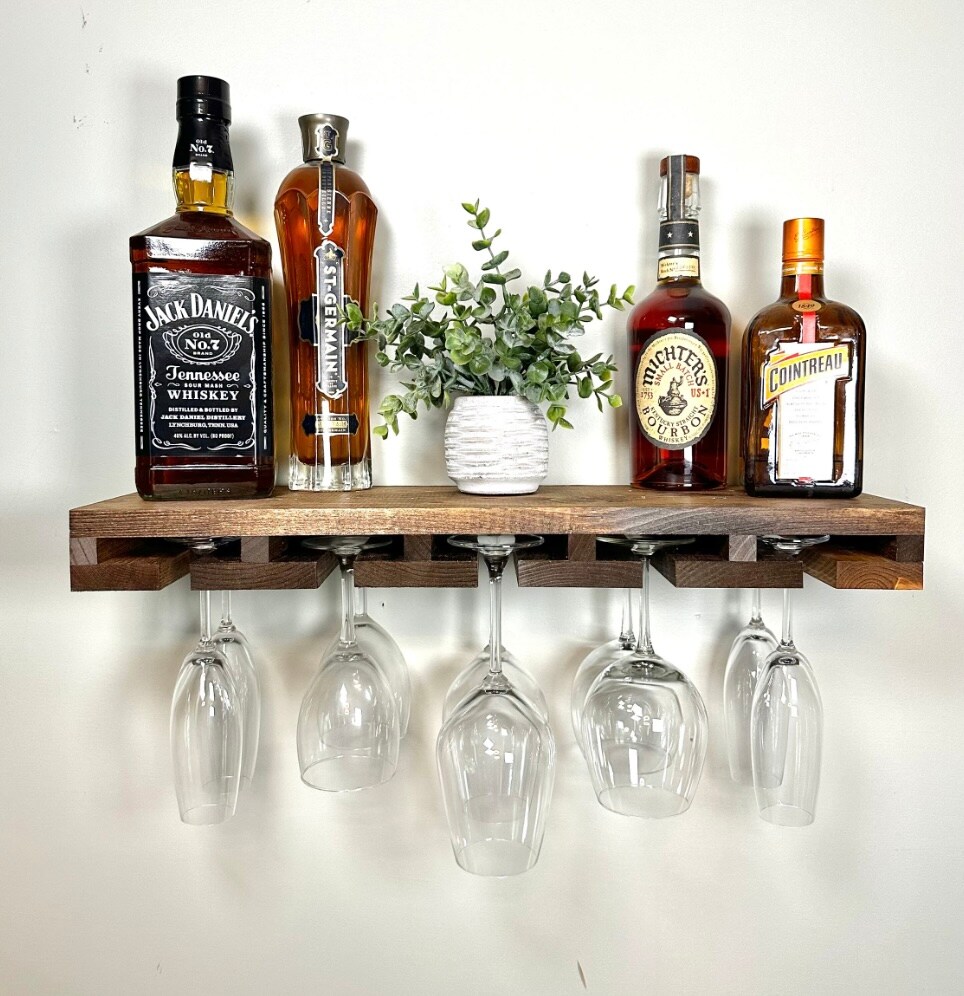 product name is The Floater Wine Rack with Shelf