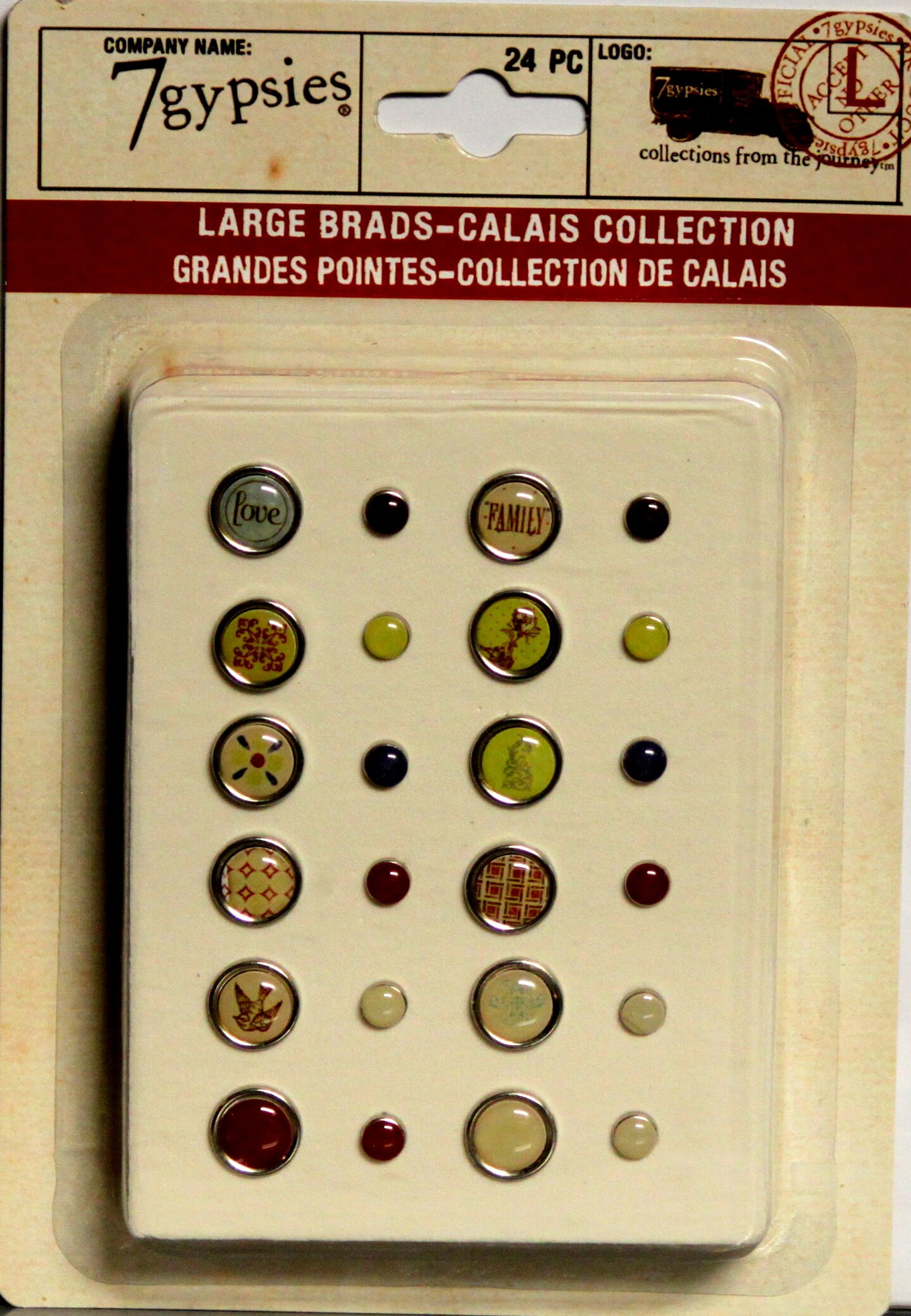 7Gypsies Calais Collection Large Brads-24 Piece