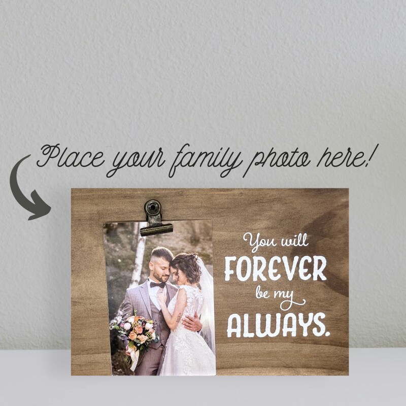 Decorative Wood Clip Frame: Wedding