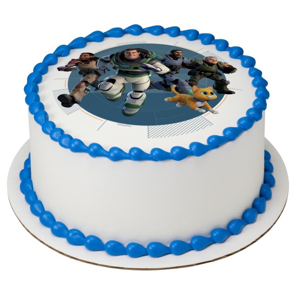 Disney and Pixar&#x27;s Lightyear On a Mission Edible Cake Topper Image - 7.5&#x22; Round
