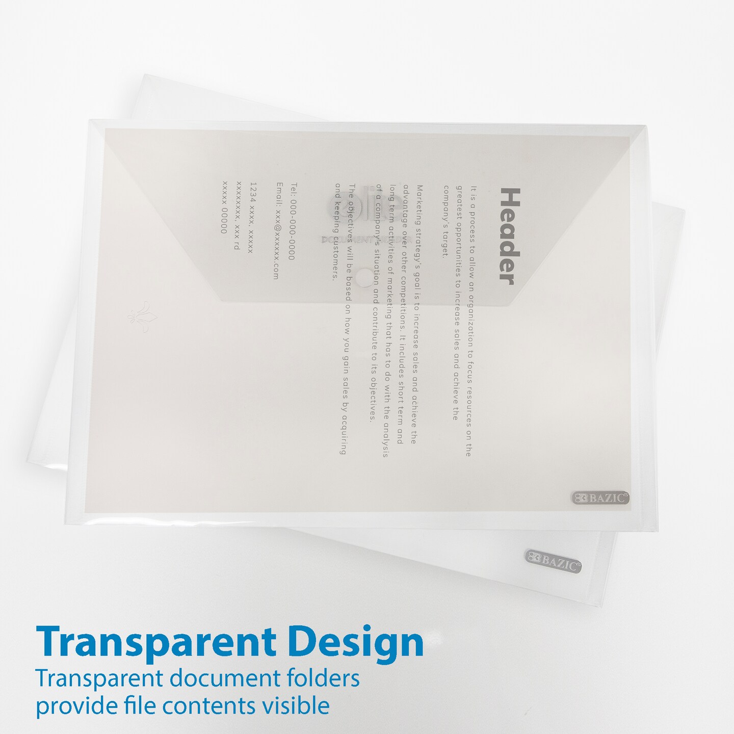 BAZIC Document Holder Letter Size - Elite (2/Pack)