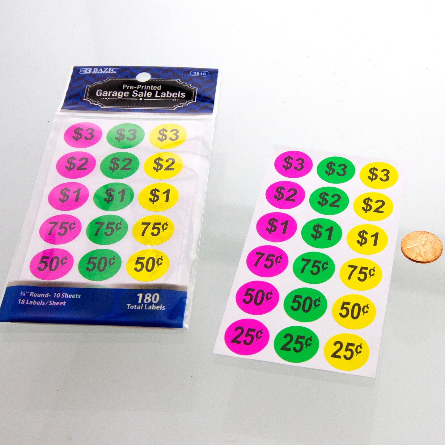 BAZIC Garage Sale Label (180/Pack)